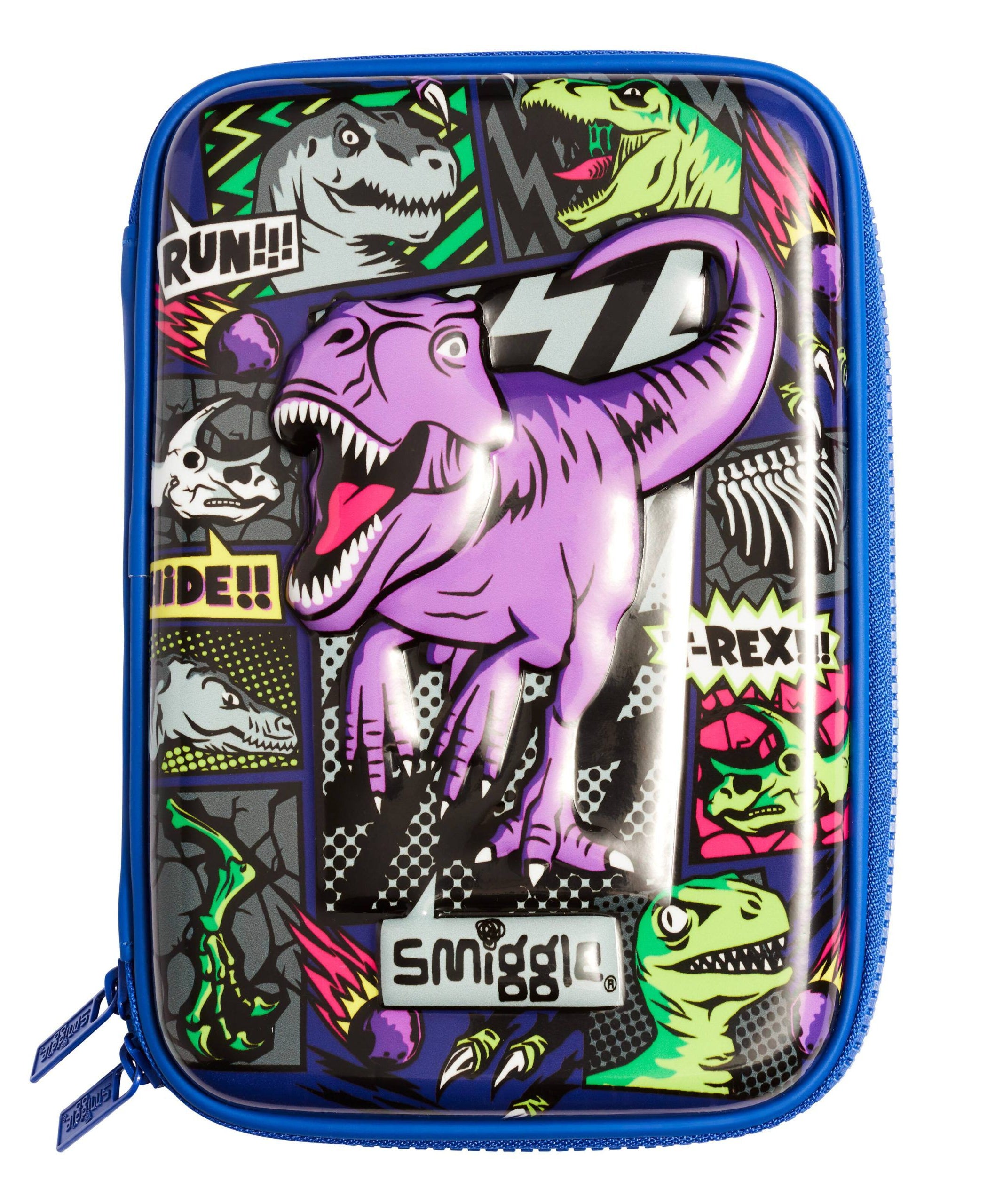 Smiggle - Bright Side Hardtop Kalem Kutusu-Dinossi