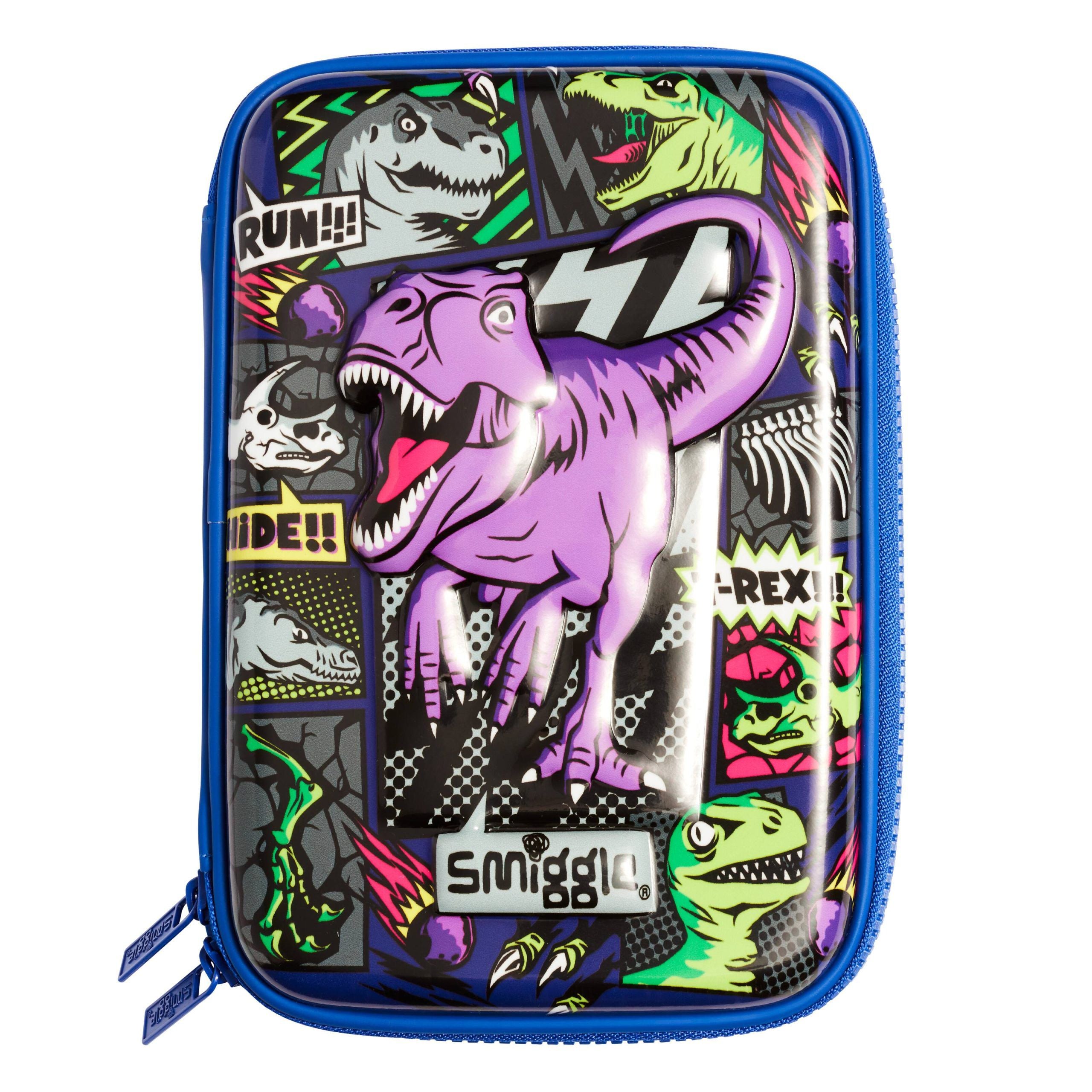 Smiggle - Bright Side Hardtop Kalem Kutusu-Dinossi