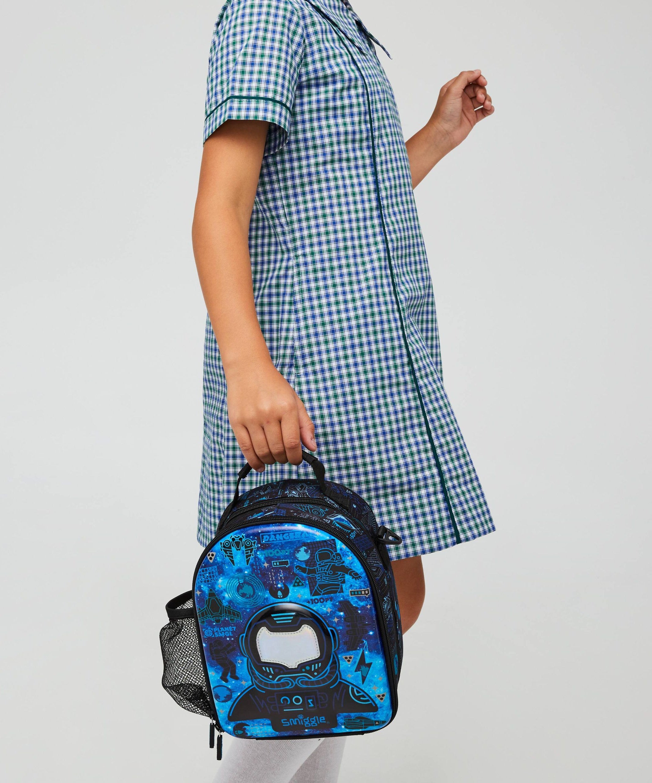 Smiggle - Bright Side Askılı Çift Katlı Beslenme Çantası-Dinossi