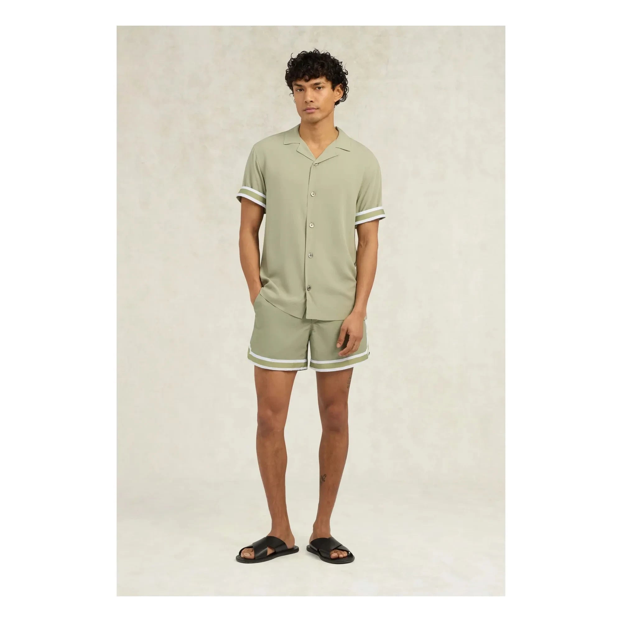 Ché Studios - Baller Swim Shorts | Beige - Green