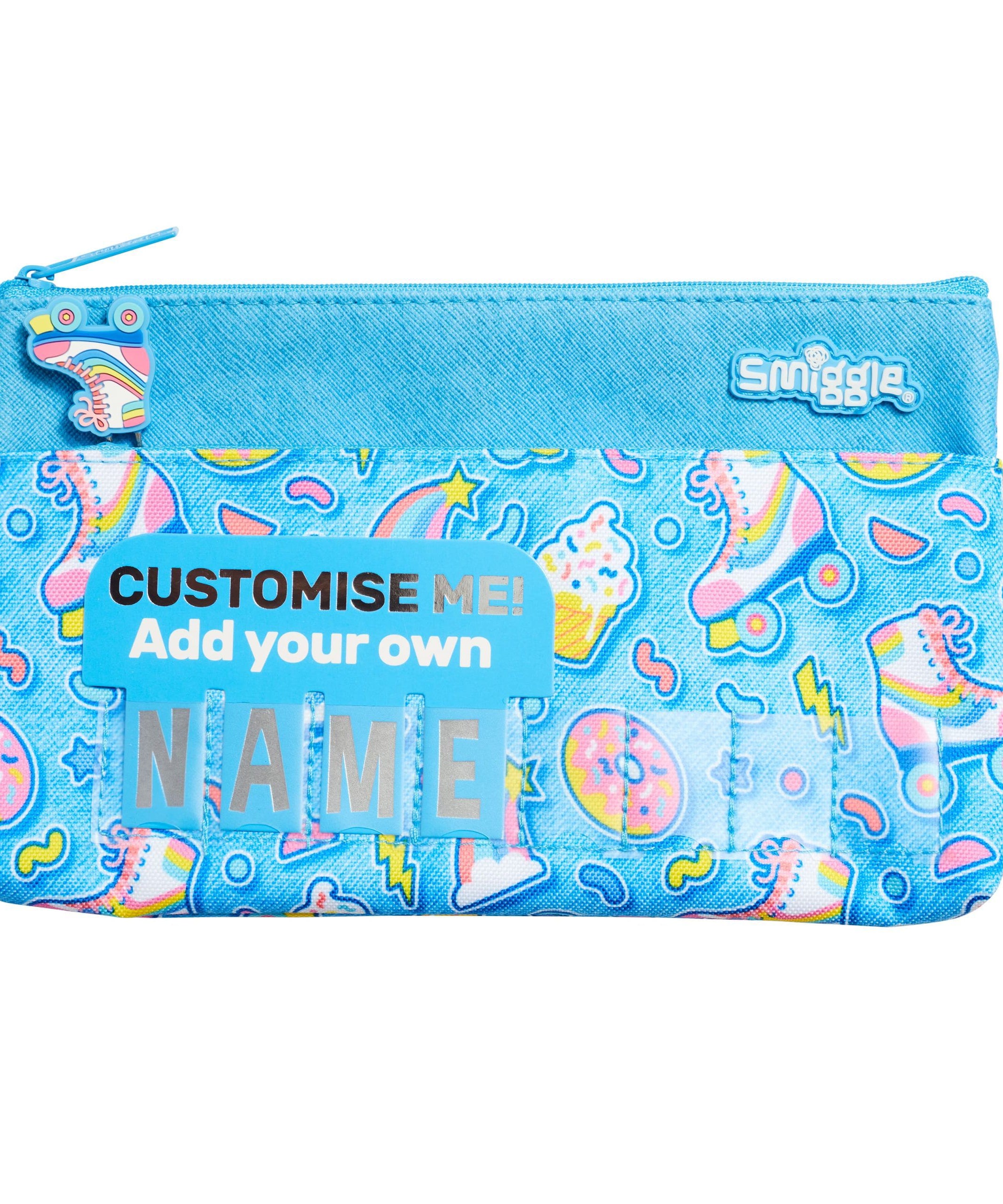 Smiggle - Bright Side İsimlikle Kalem Kutusu ve El Çantası-Dinossi