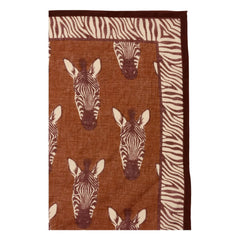 Apaches - Small Zebra Pattern Dupitta Shawl | Brown