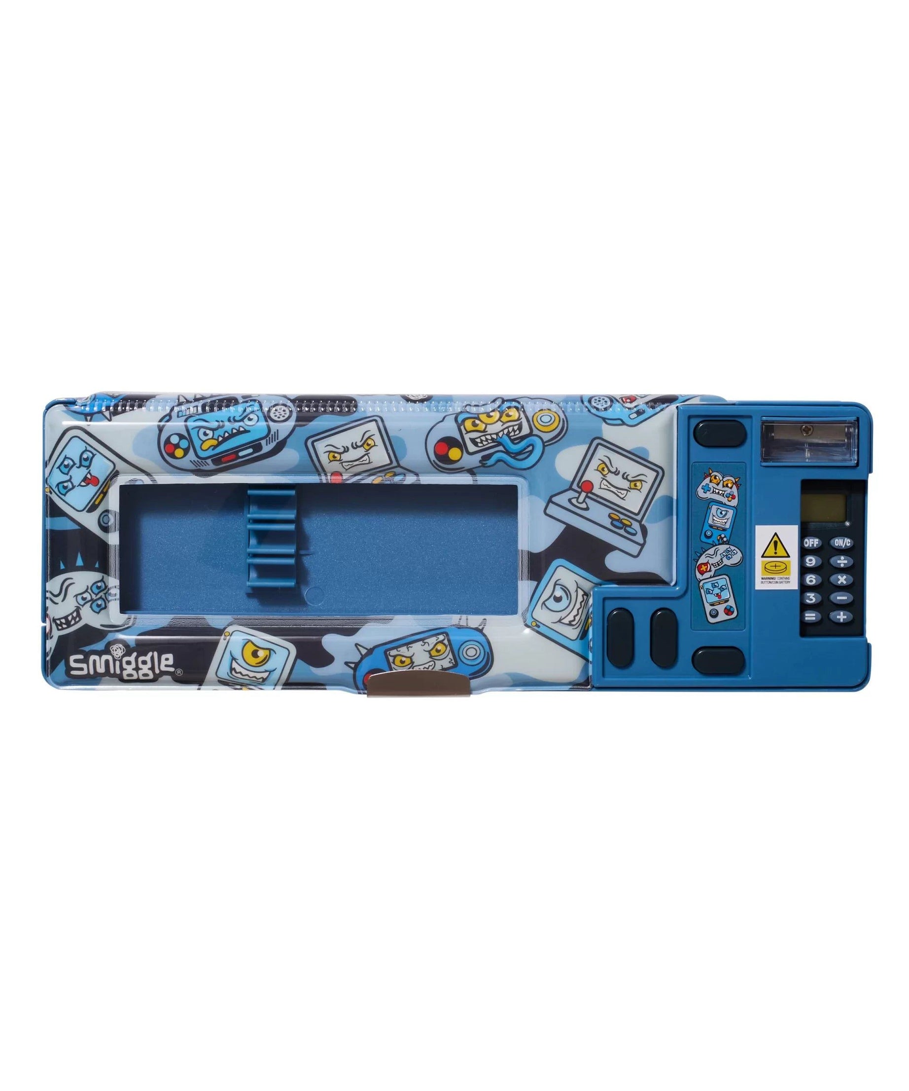 Smiggle - Away Hesap Makineli Otomatik Kalem Kutusu-Dinossi