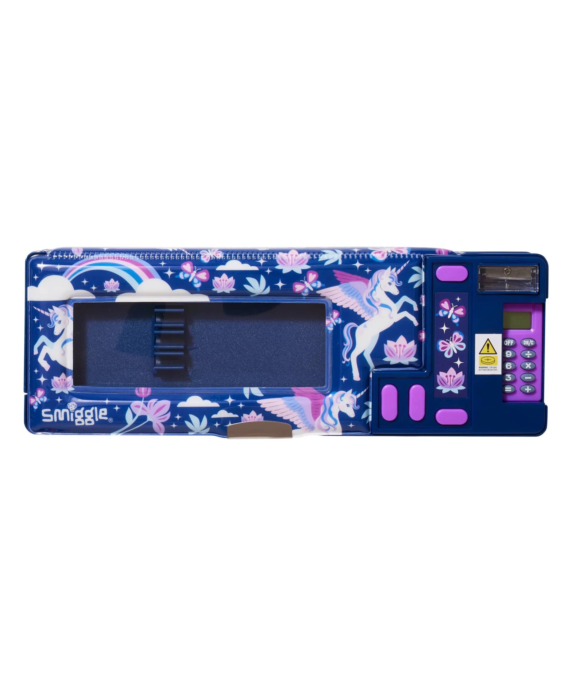 Smiggle - Away Hesap Makineli Otomatik Kalem Kutusu-Dinossi