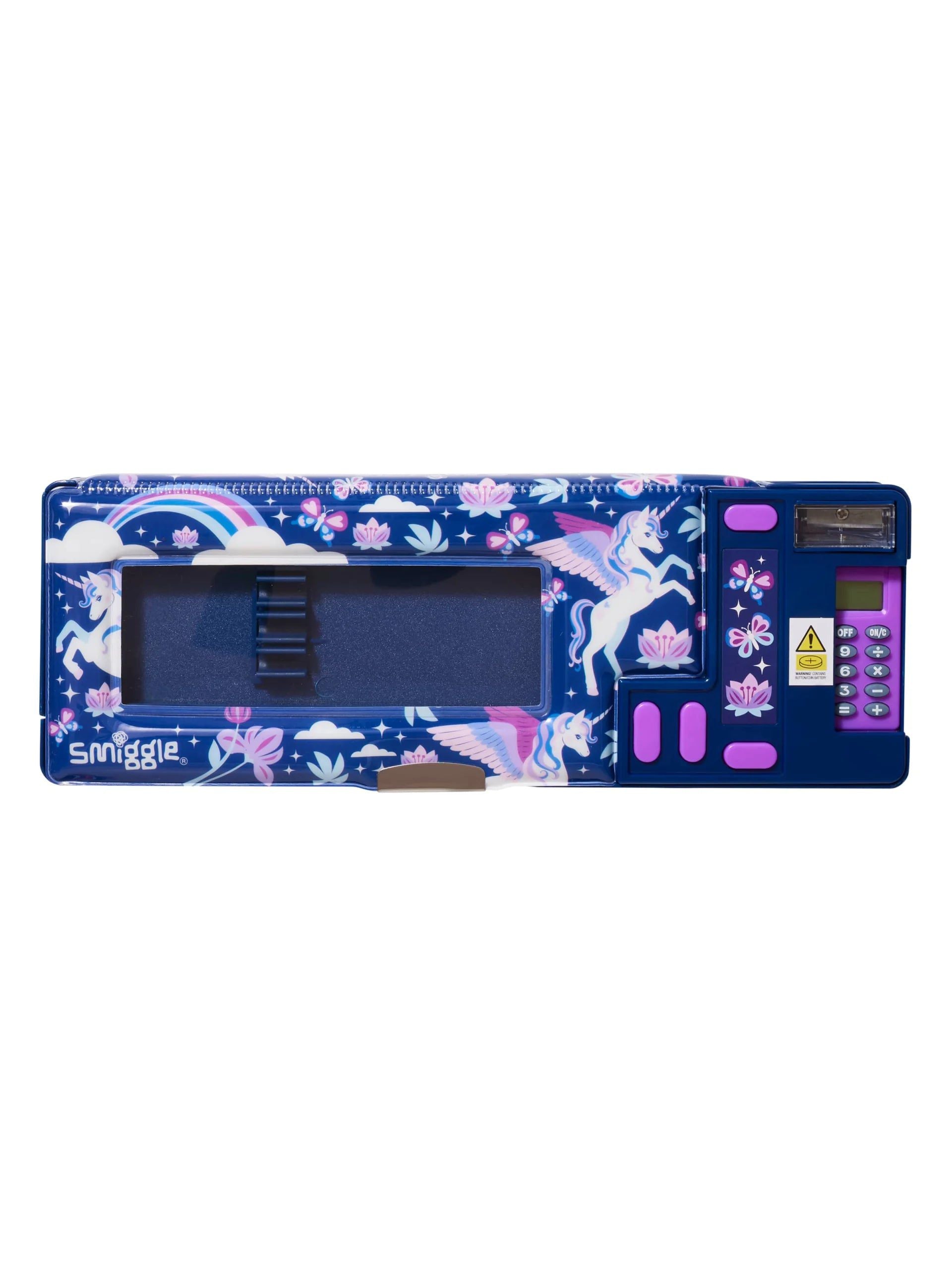 Smiggle - Away Hesap Makineli Otomatik Kalem Kutusu-Dinossi