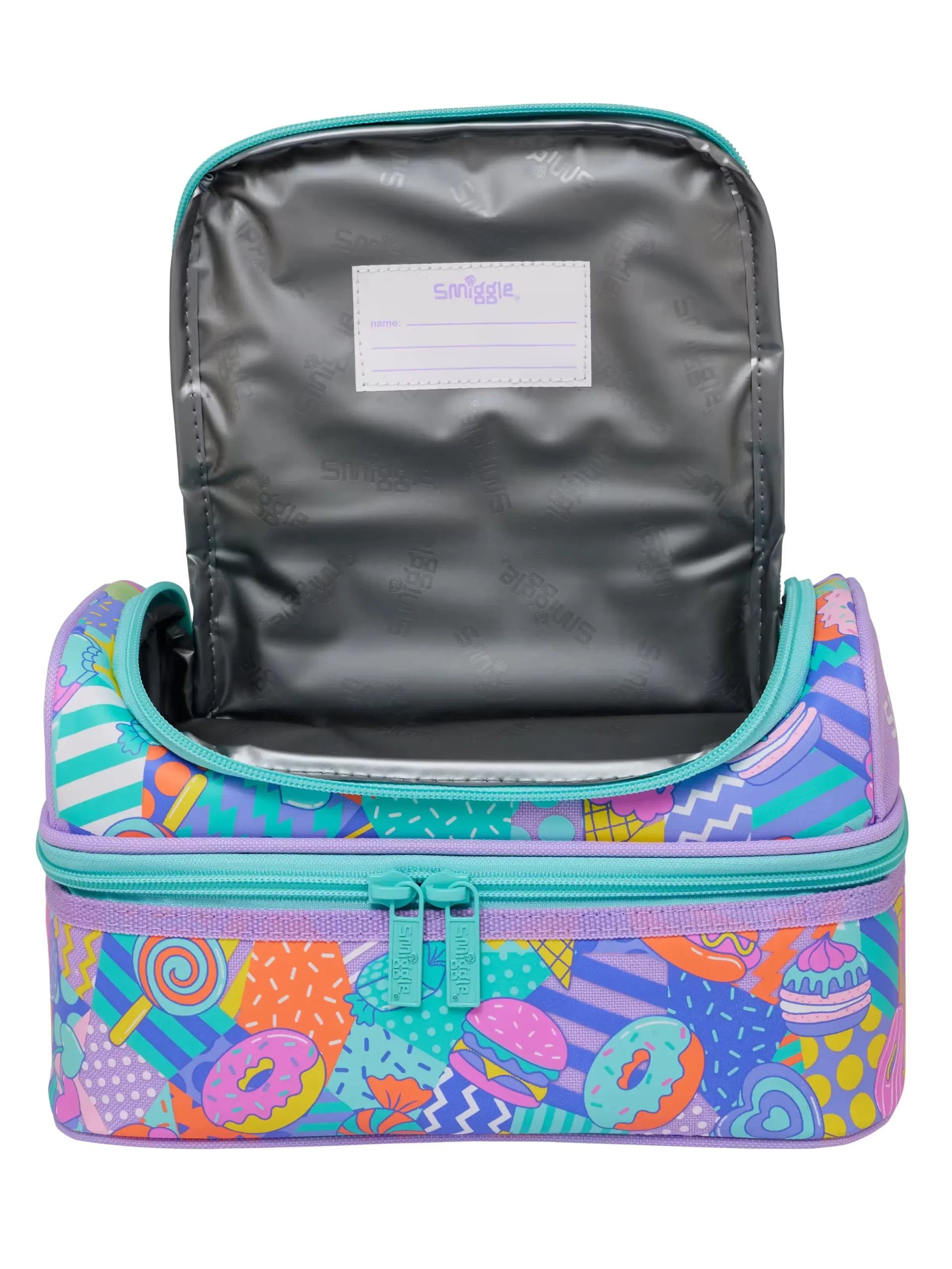 Smiggle - Away Çift Katlı Askılı Beslenme Çantası-Dinossi