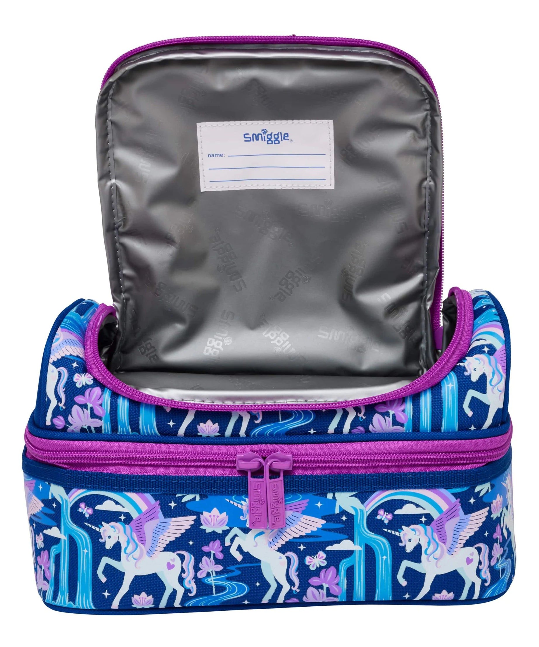 Smiggle - Away Çift Katlı Askılı Beslenme Çantası-Dinossi