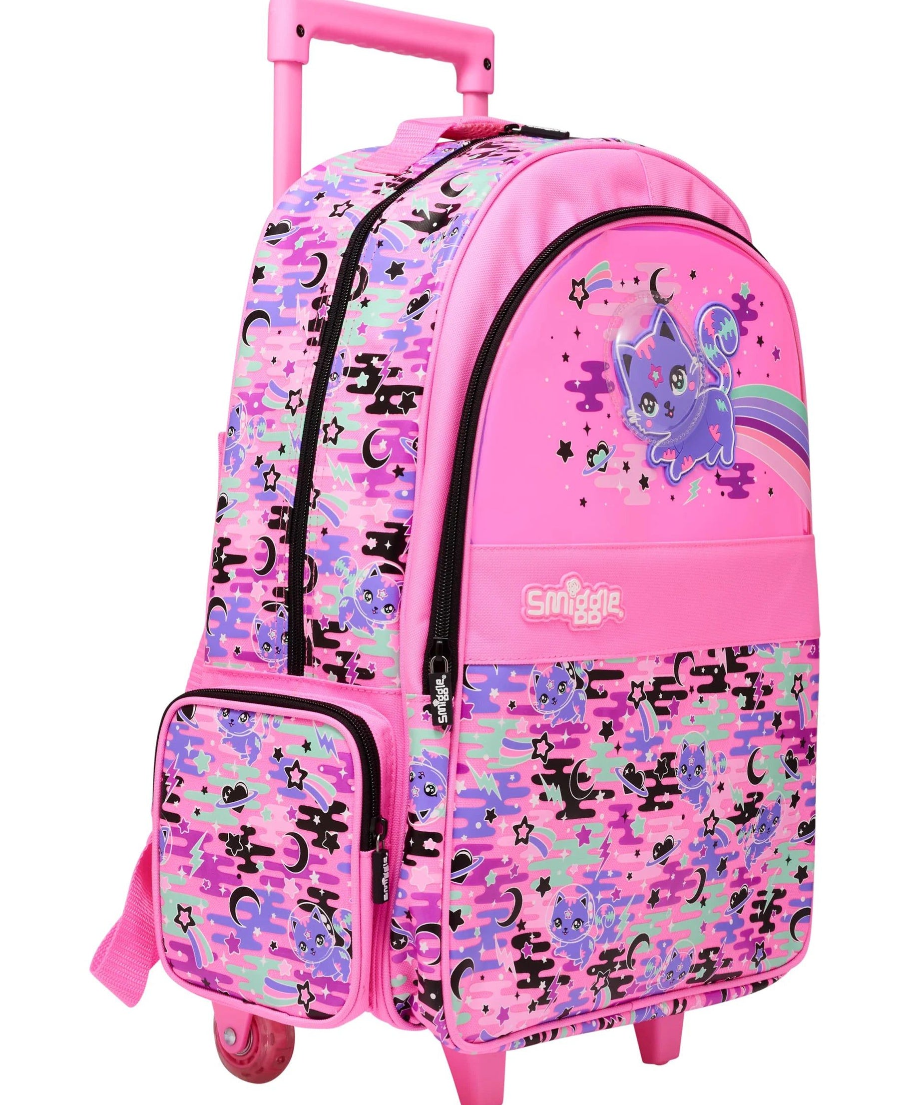 Smiggle - Away Çekçekli Işıklı Sırt Çantası-Dinossi
