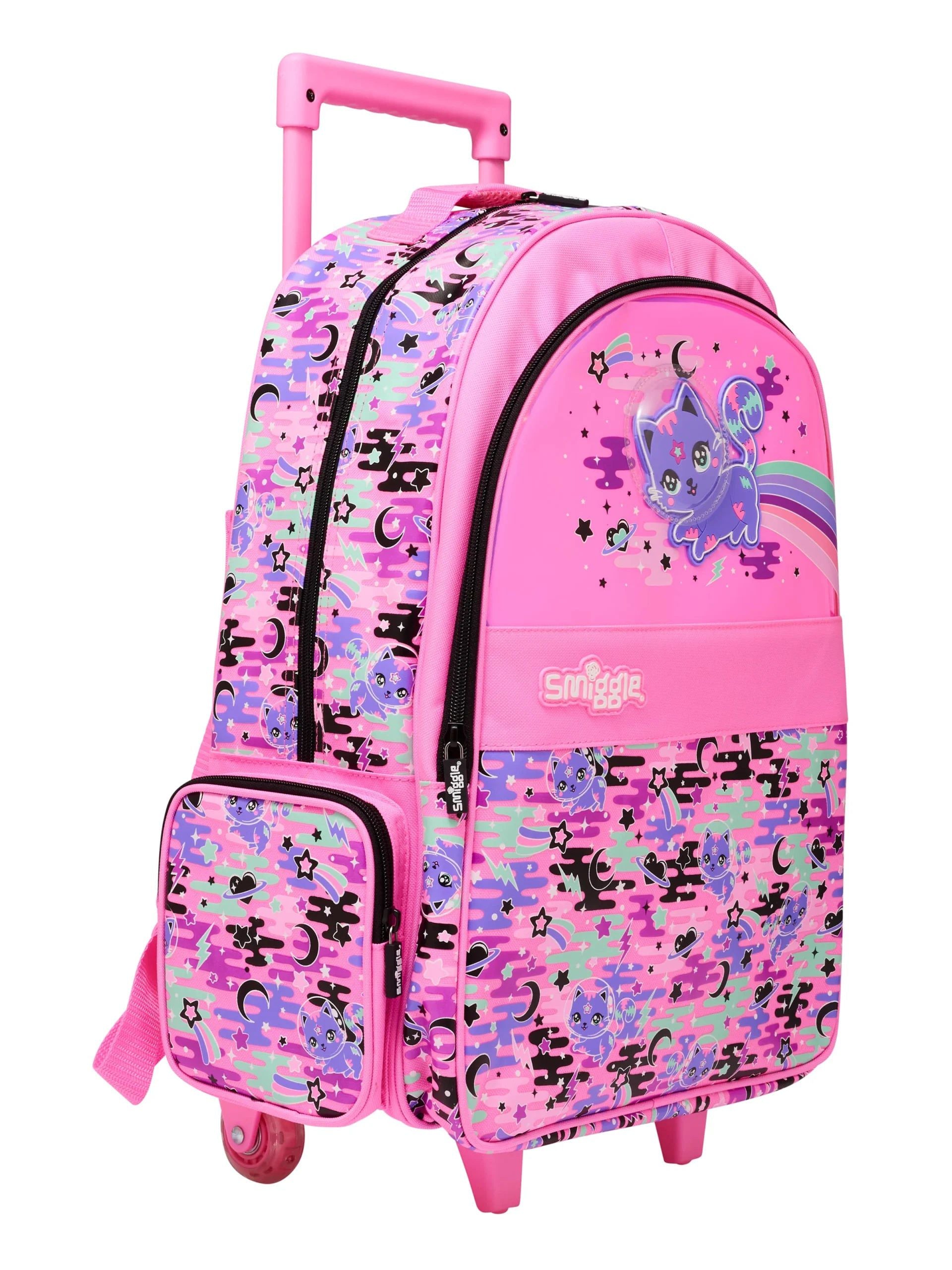 Smiggle - Away Çekçekli Işıklı Sırt Çantası-Dinossi