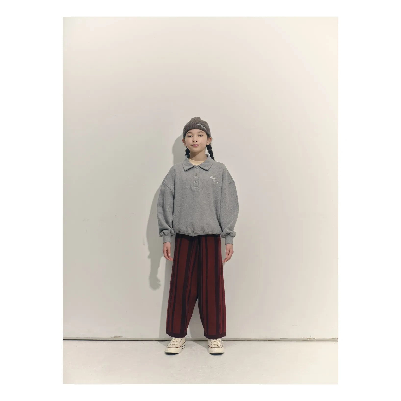 Main Story - Organik Pamuklu Polo Yaka Sweatshirt | Gri