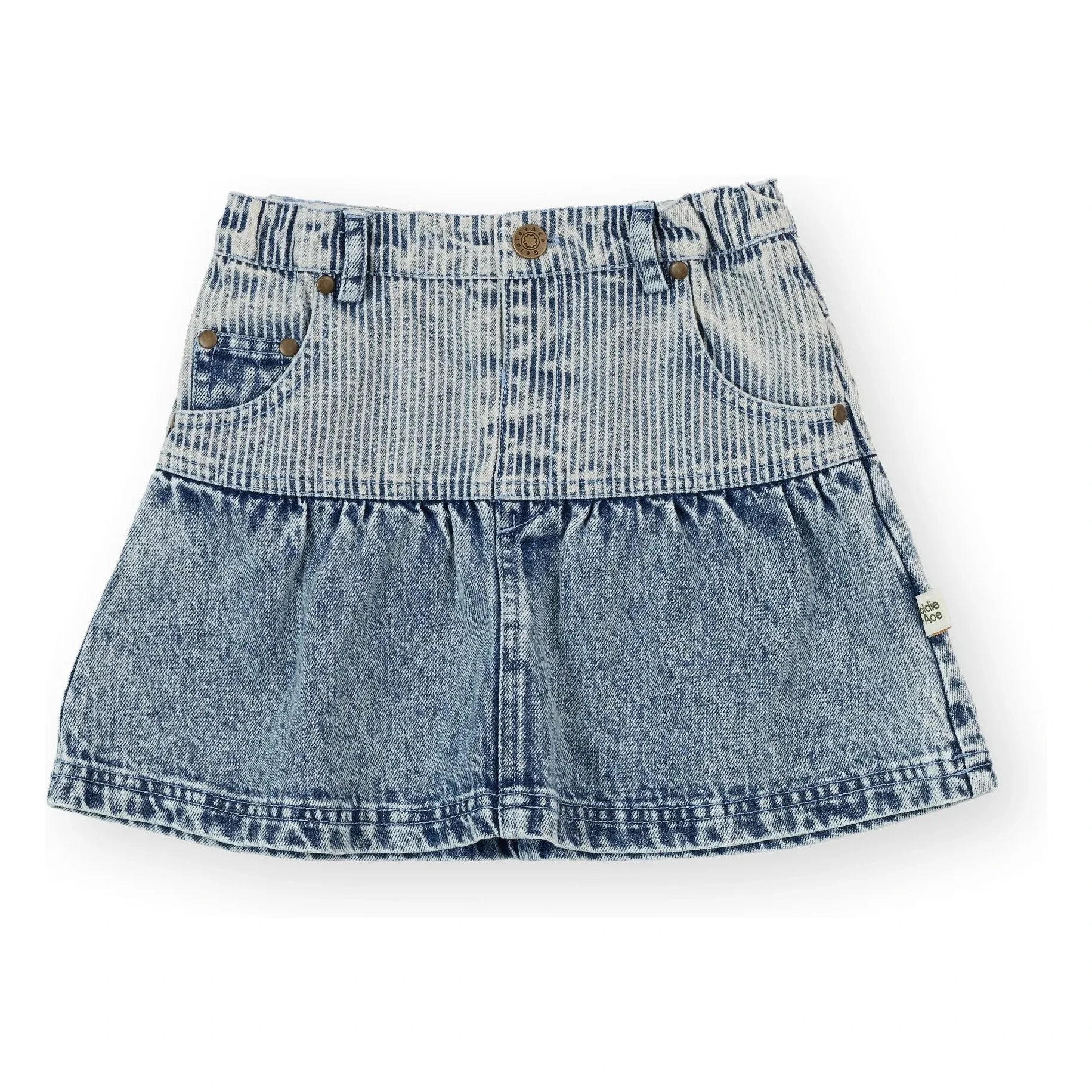 Goldie + Ace - Peplum Denim Skirt | Blue