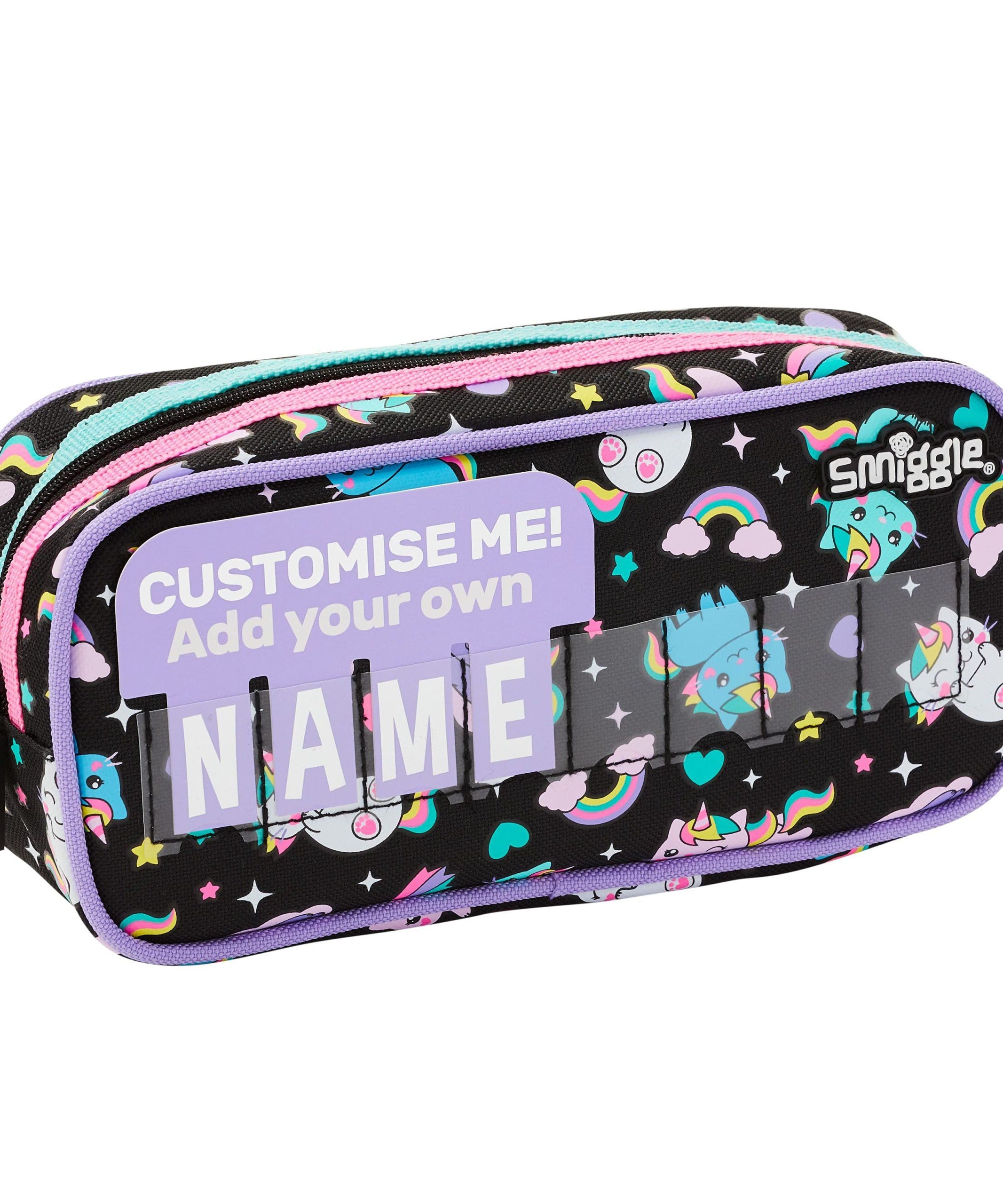 Smiggle - Sky Hi Junior İsimlikli Tek Gözlü Kalem Kutusu-Dinossi
