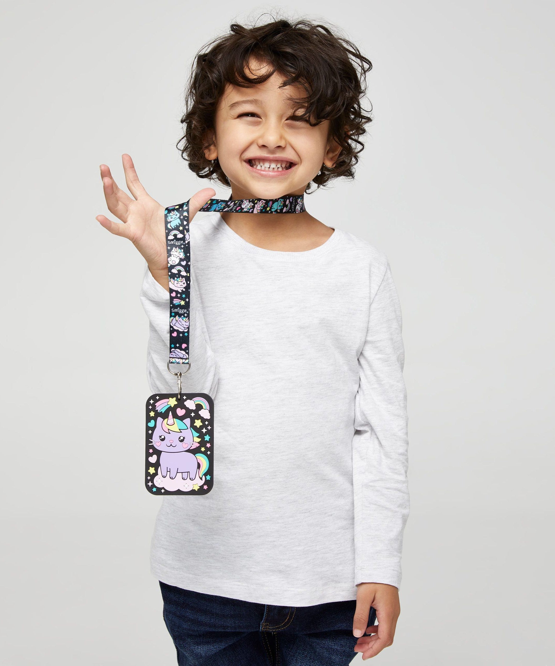 Smiggle - Sky Hi Junior İpli Boyun Okul Kartlığı-Dinossi