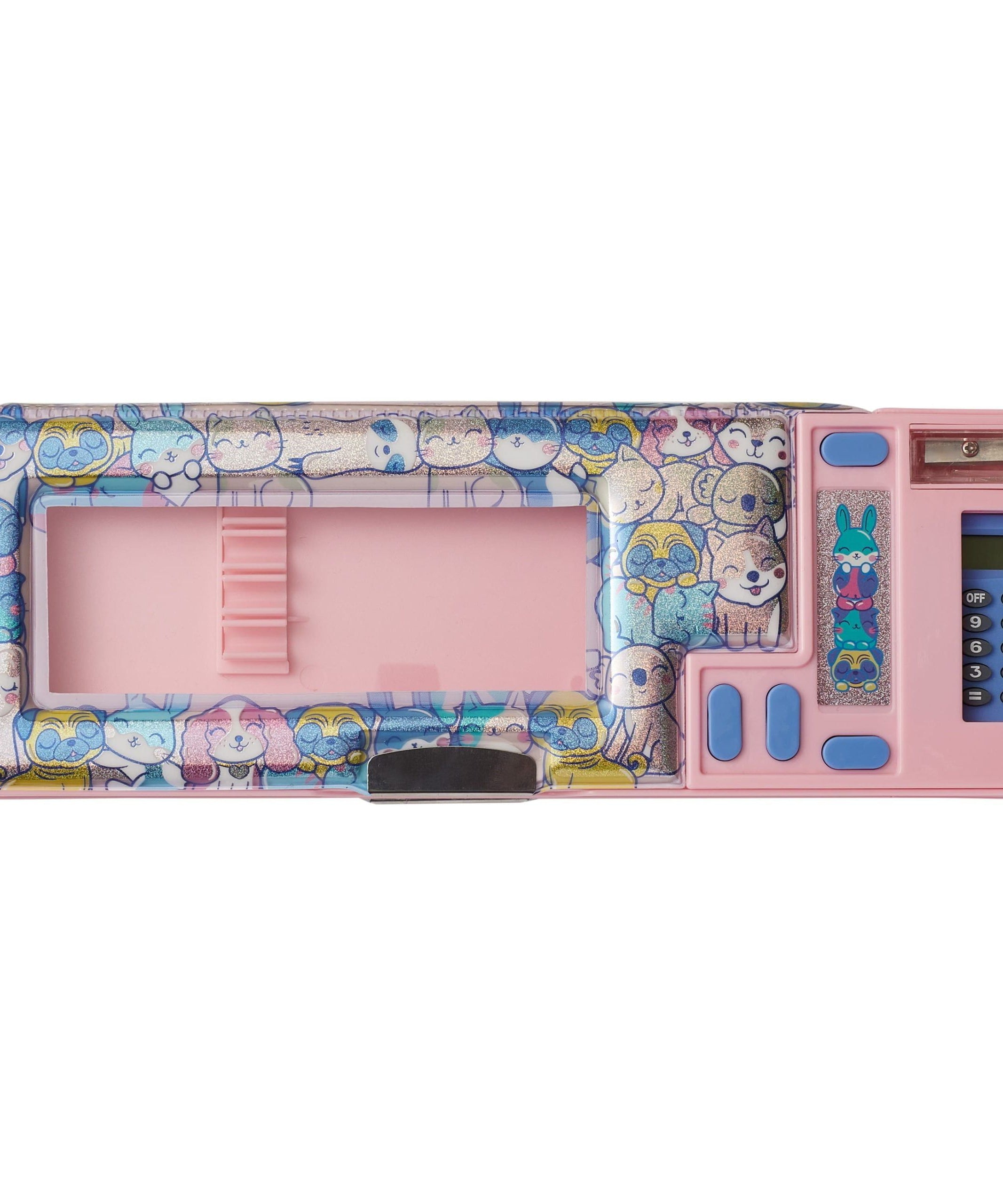 Smiggle - Better Together Hesap Makineli Poput Otomatik Kalem Kutusu-Dinossi