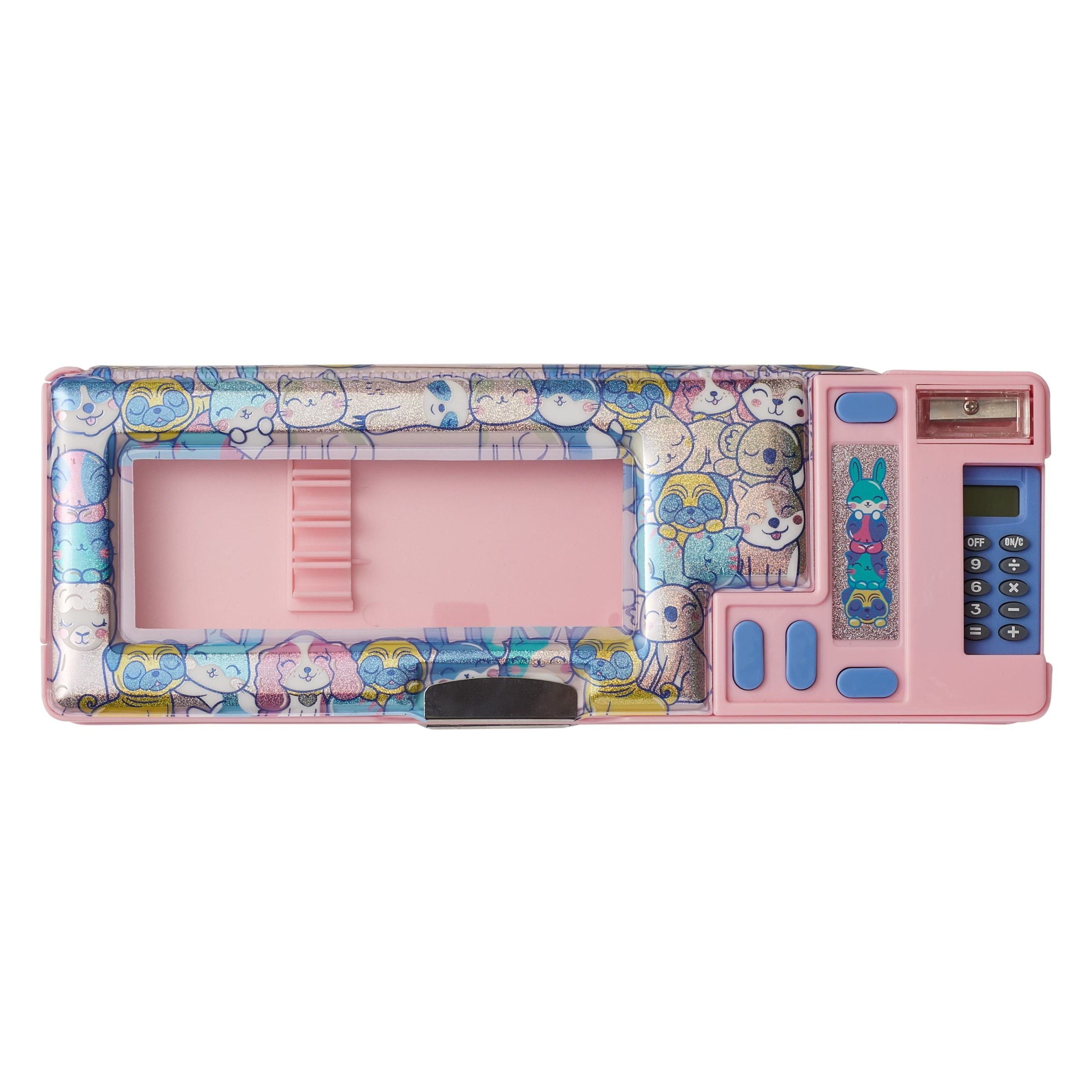 Smiggle - Better Together Hesap Makineli Poput Otomatik Kalem Kutusu-Dinossi