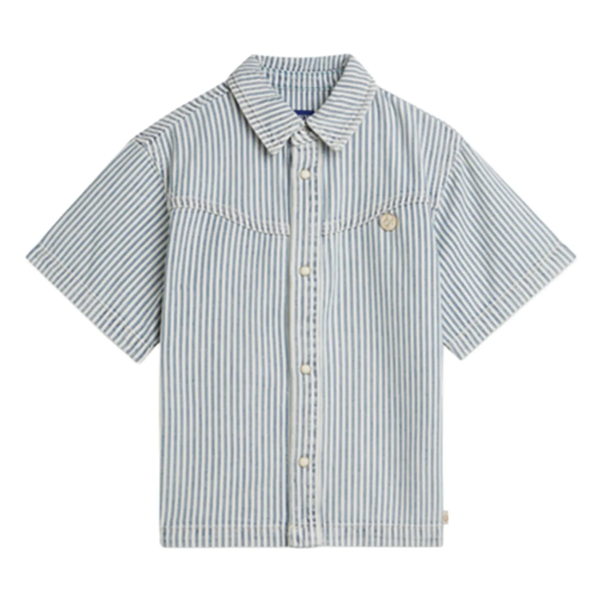 Scotch & Soda - Çizgili Kot Gömlek | Açık Mavi