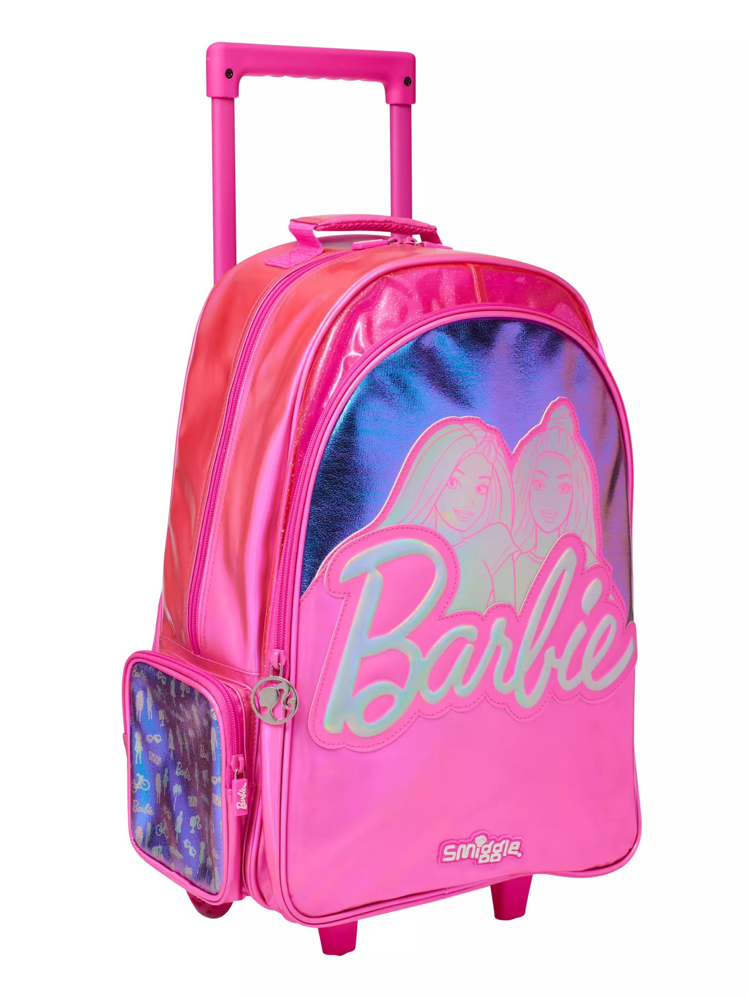 Smiggle - Barbie Çekçekli Işıklı Tekerlekli Çanta-Dinossi