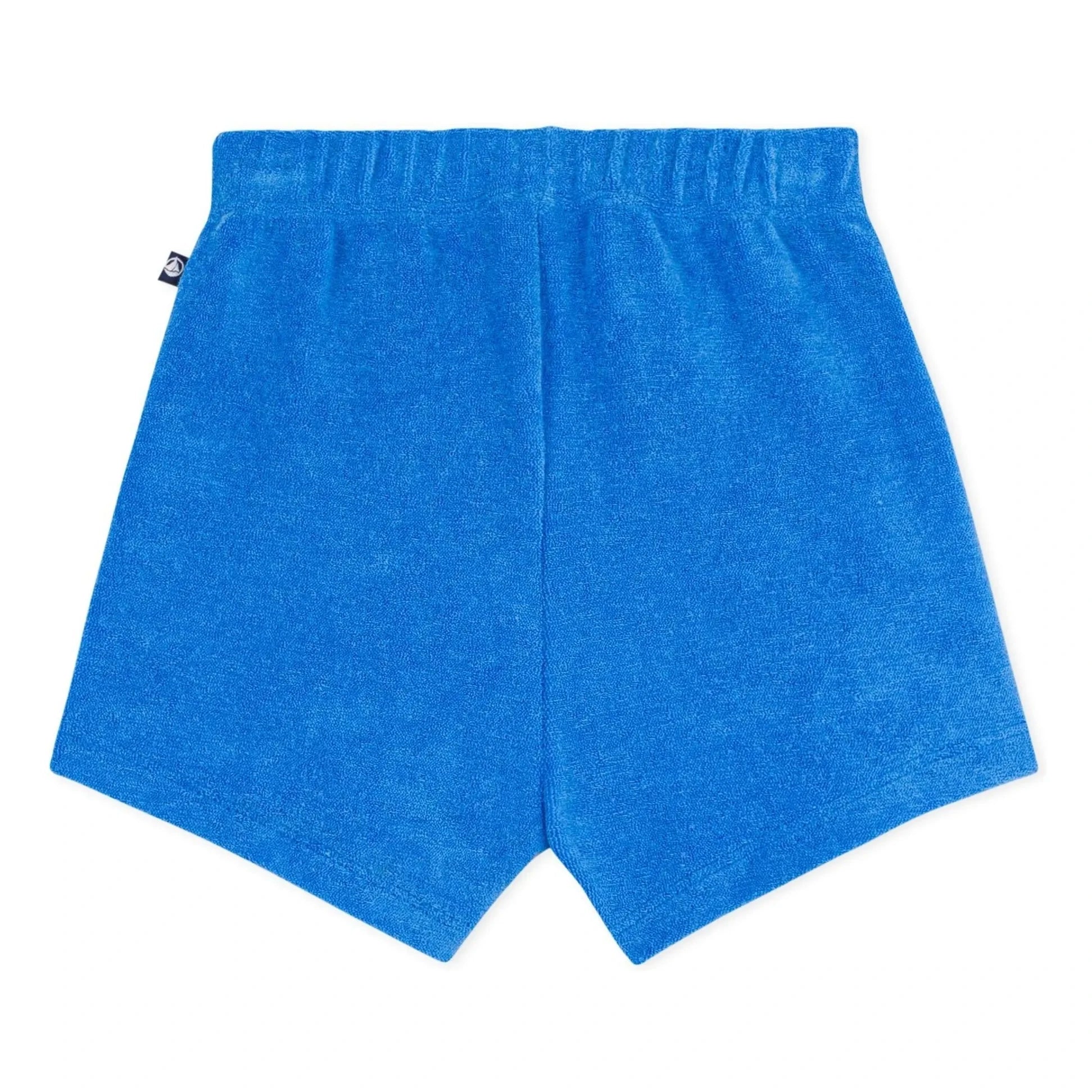 Petit Bateau – Unifarbene Frottee-Shorts | Königsblau