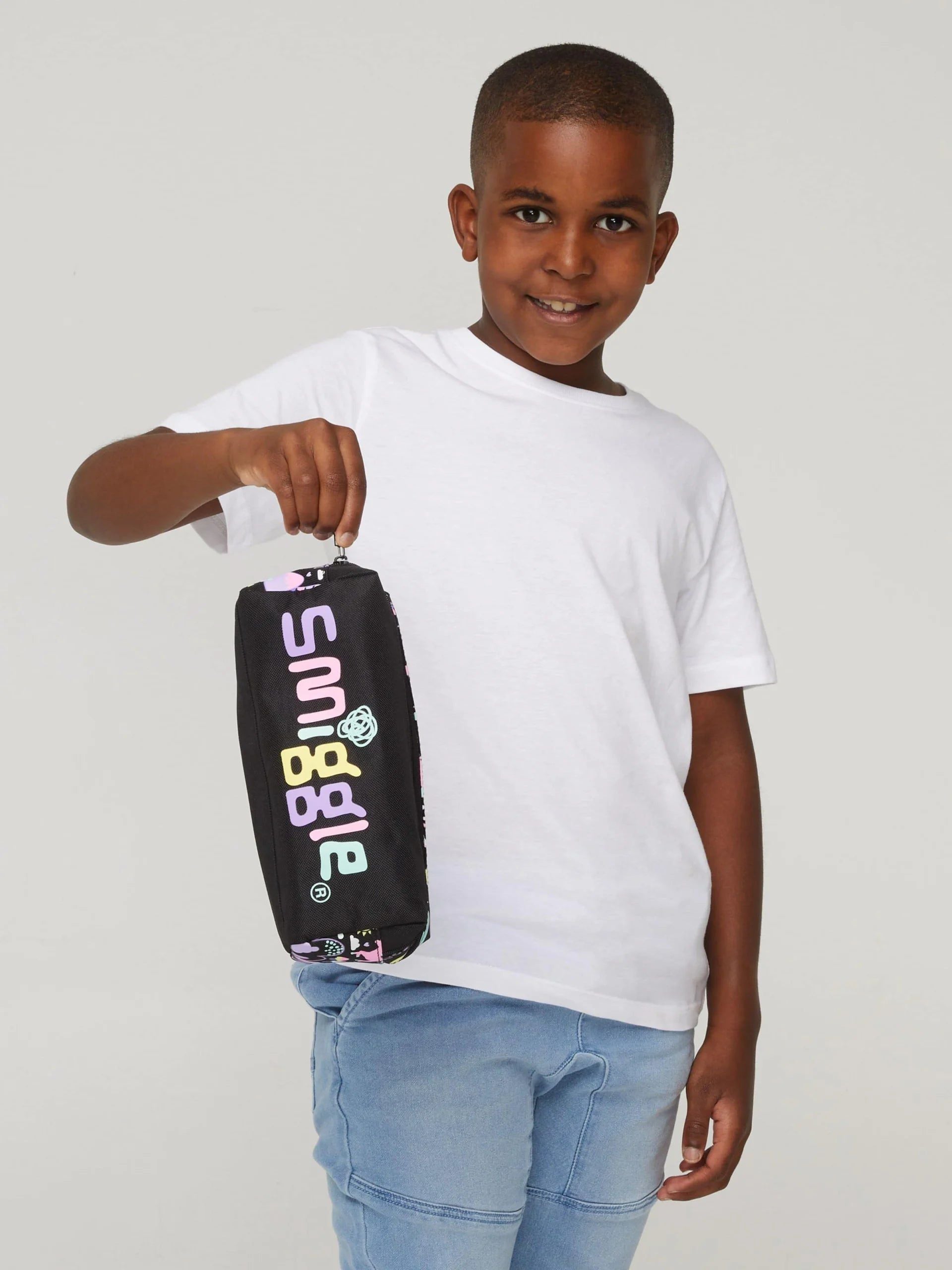 Smiggle - Vibin İki Gözlü Klasik Kalem Kutusu-Dinossi