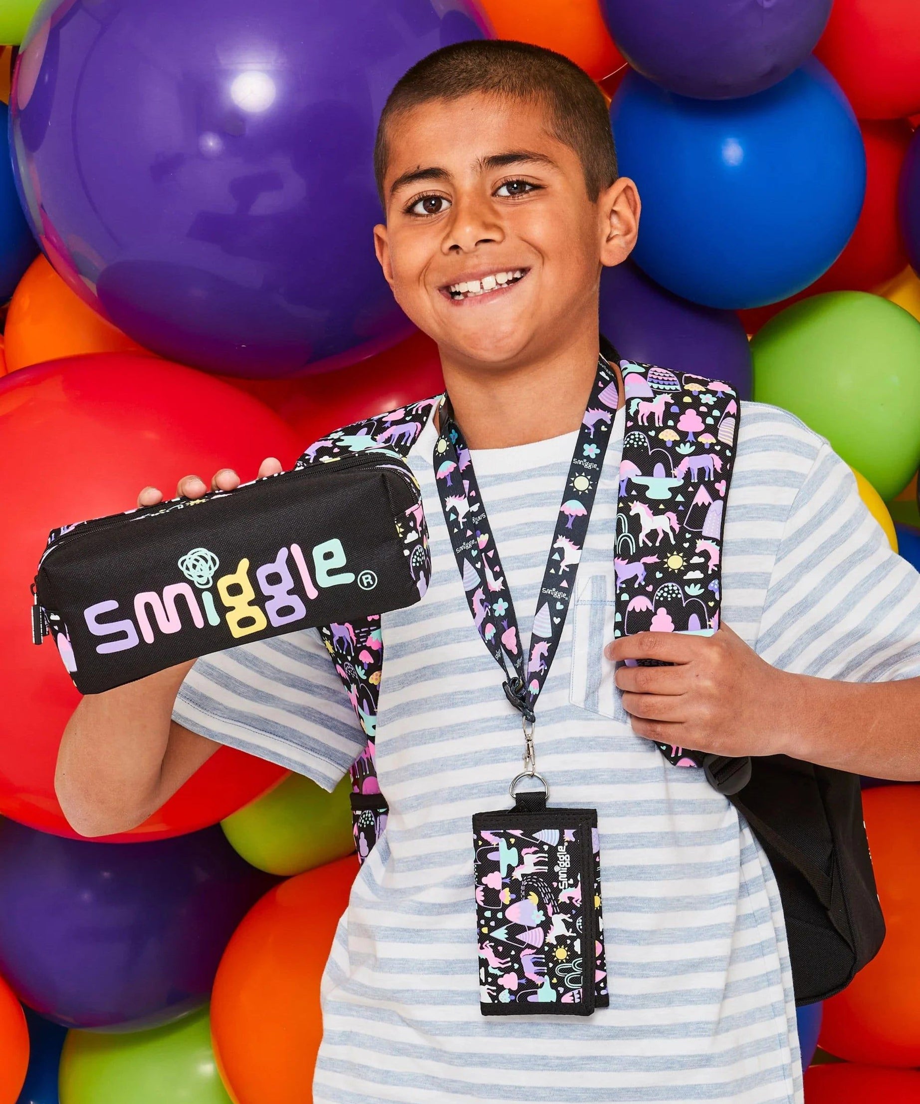 Smiggle - Vibin İki Gözlü Klasik Kalem Kutusu-Dinossi
