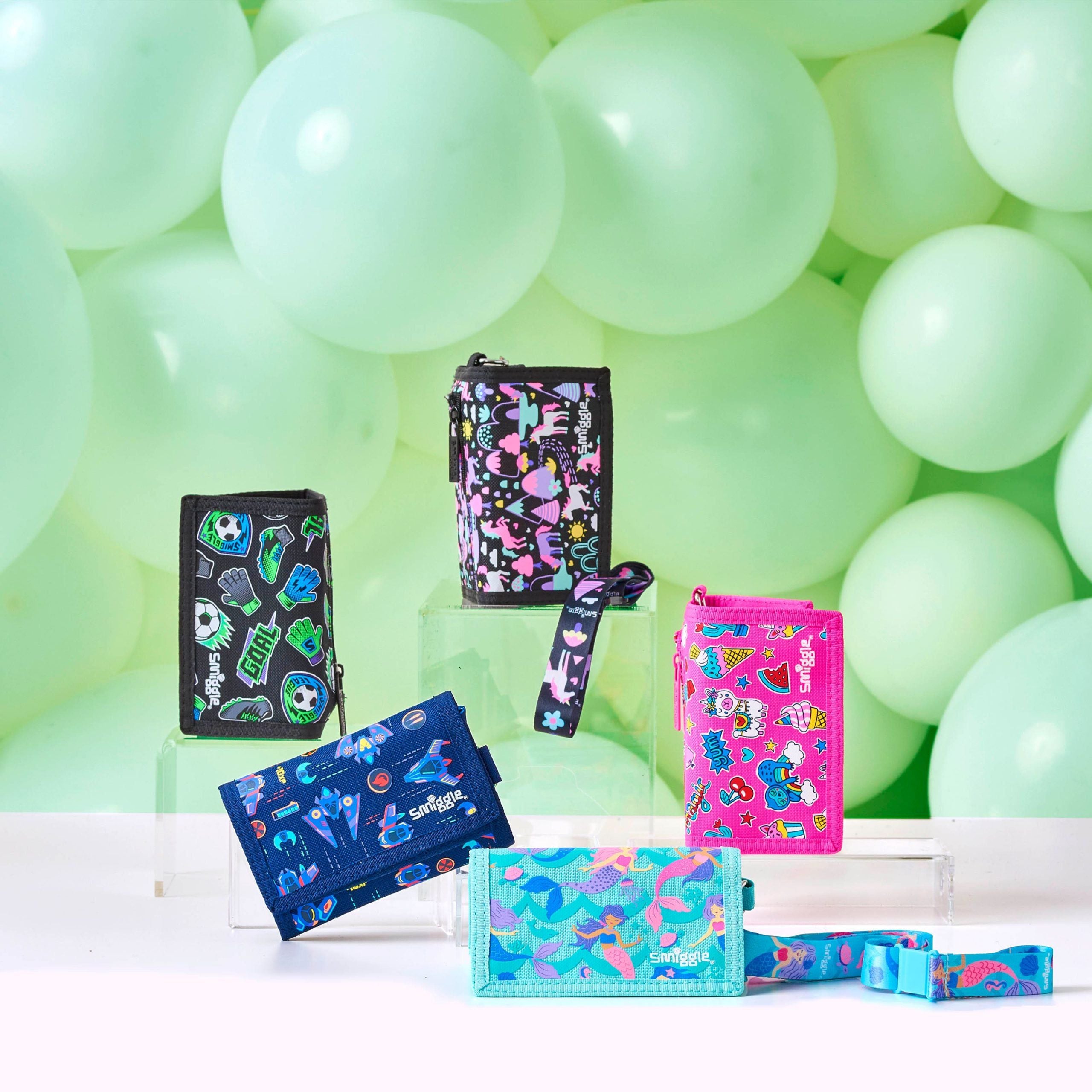 Smiggle - Vibin İpli Çocuk Cüzdanı-Dinossi