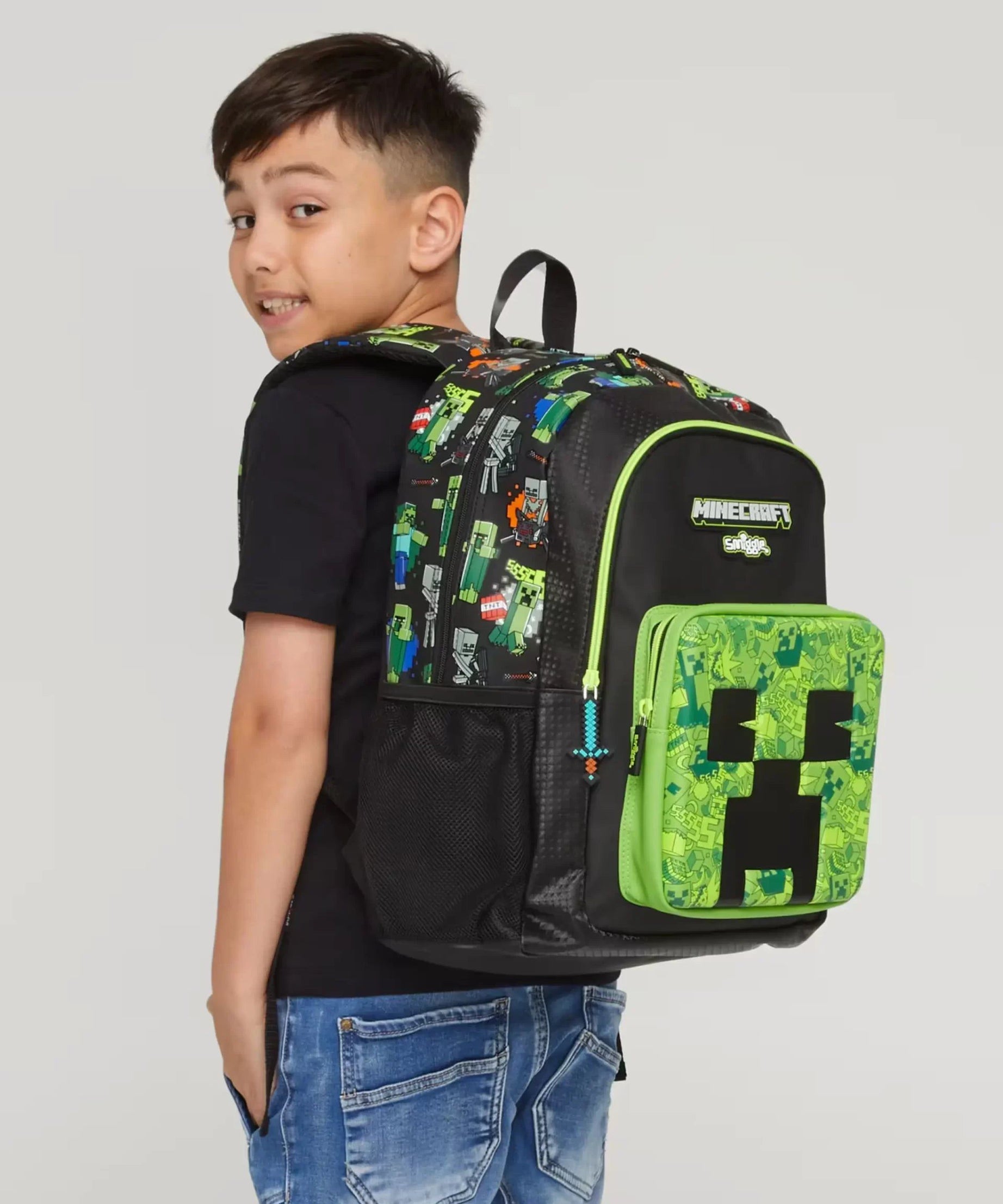 Smiggle - Minecraft 3lü Okul Çanta Seti-Dinossi