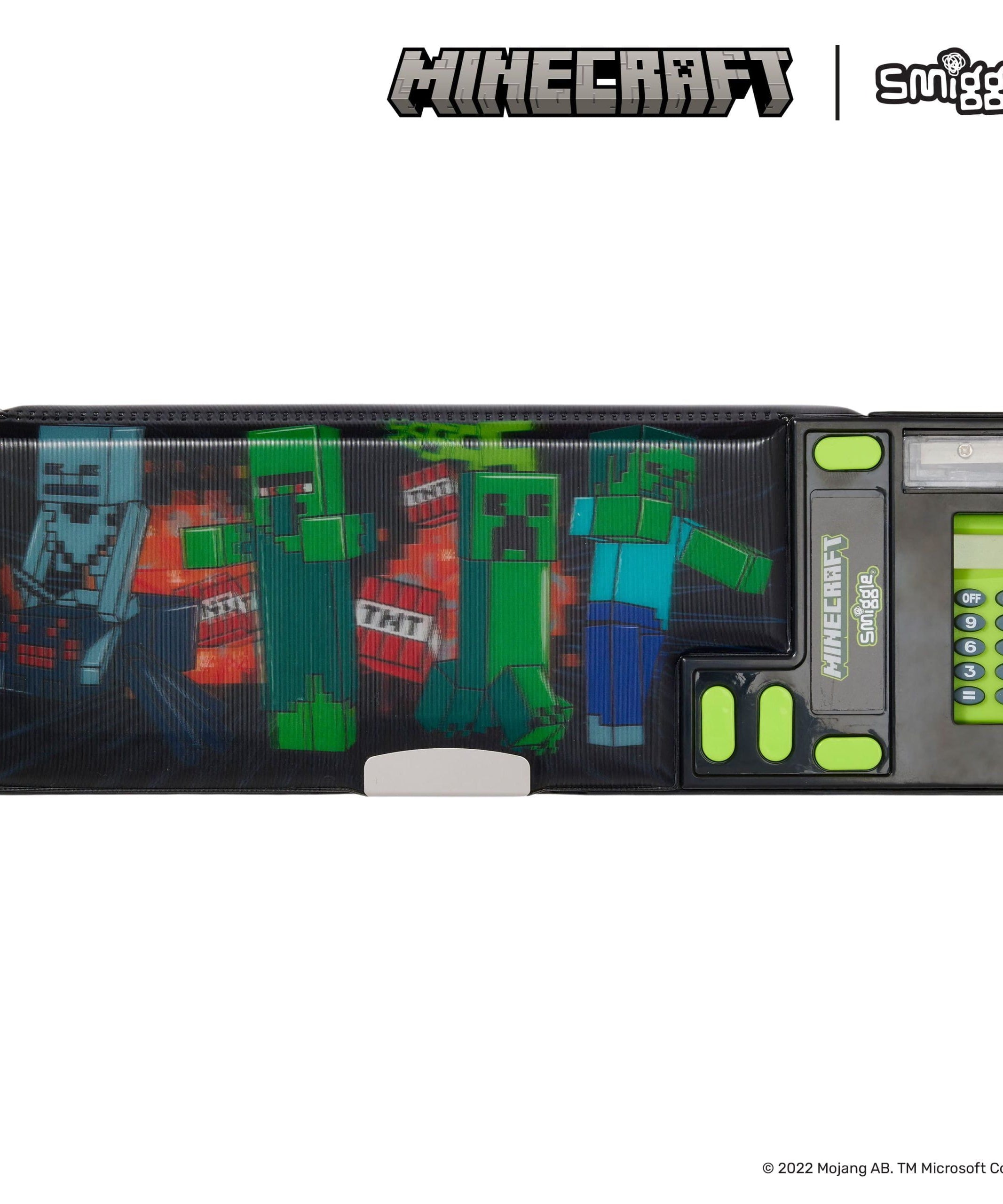 Smiggle - Minecraft Hesap Makineli Otomatik Kalem Kutusu-Dinossi