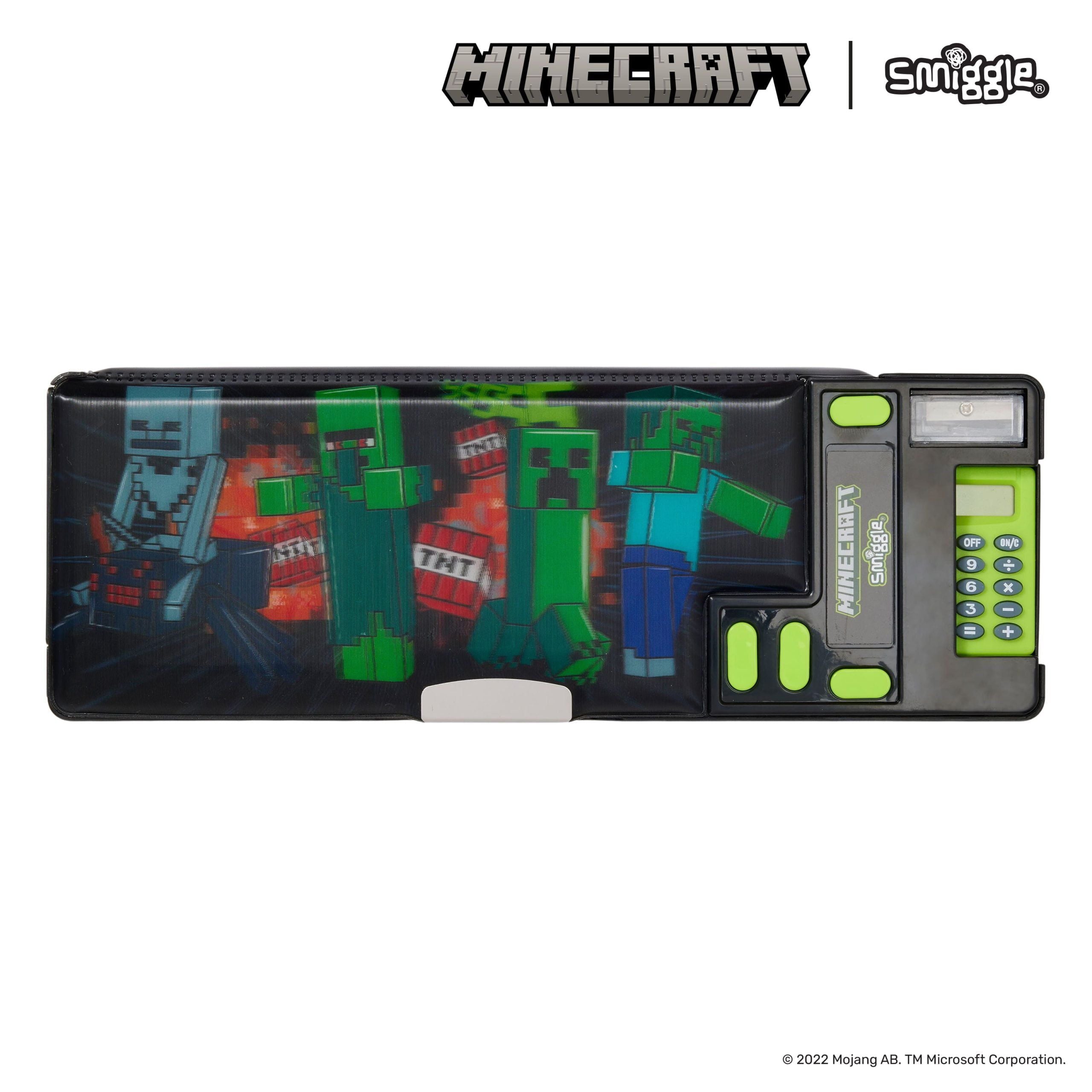Smiggle - Minecraft Hesap Makineli Otomatik Kalem Kutusu-Dinossi