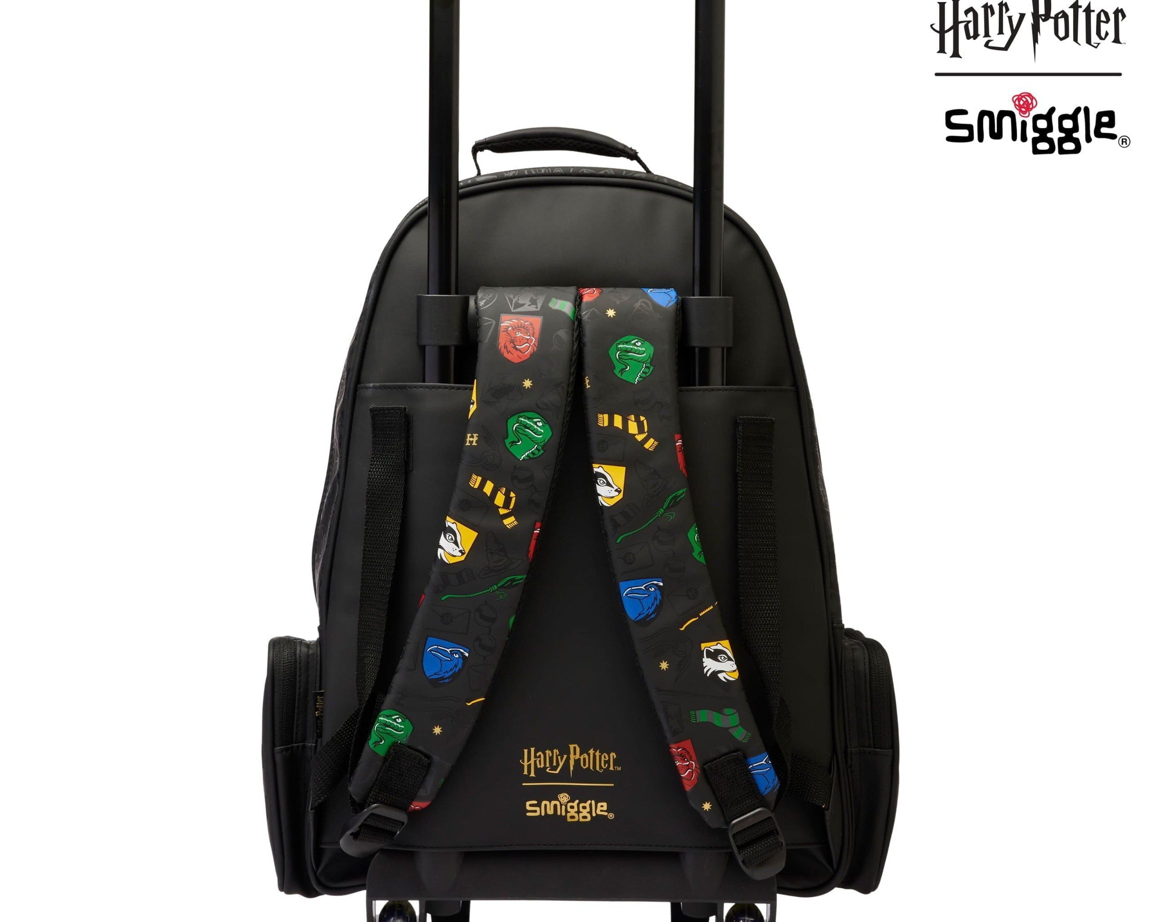 Smiggle - Harry Potter Işıklı Tekerlekli Çekçekli Sırt Çantası-Dinossi