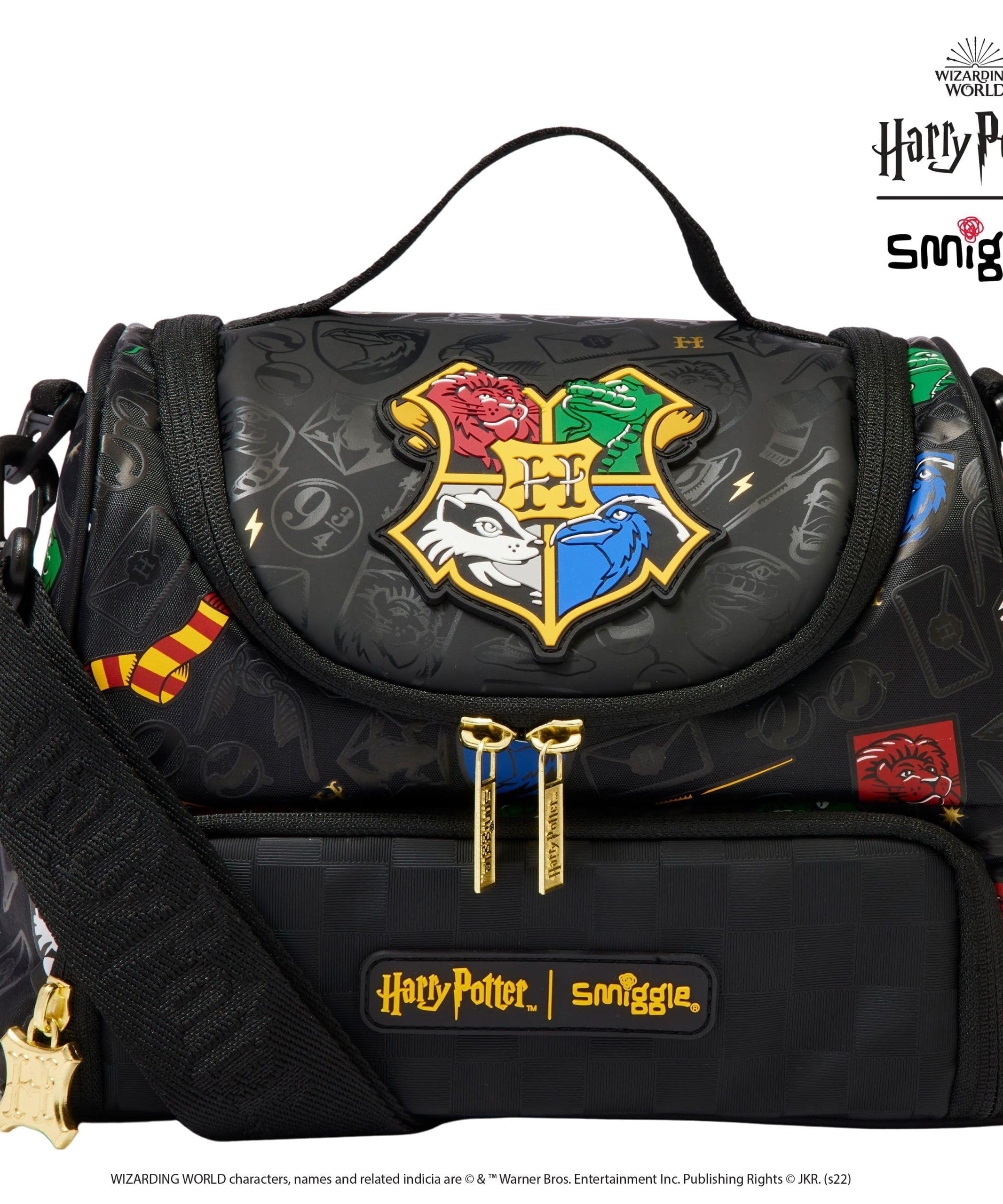 Smiggle - Harry Potter Çift Katlı Askılı Beslenme Çantası-Dinossi