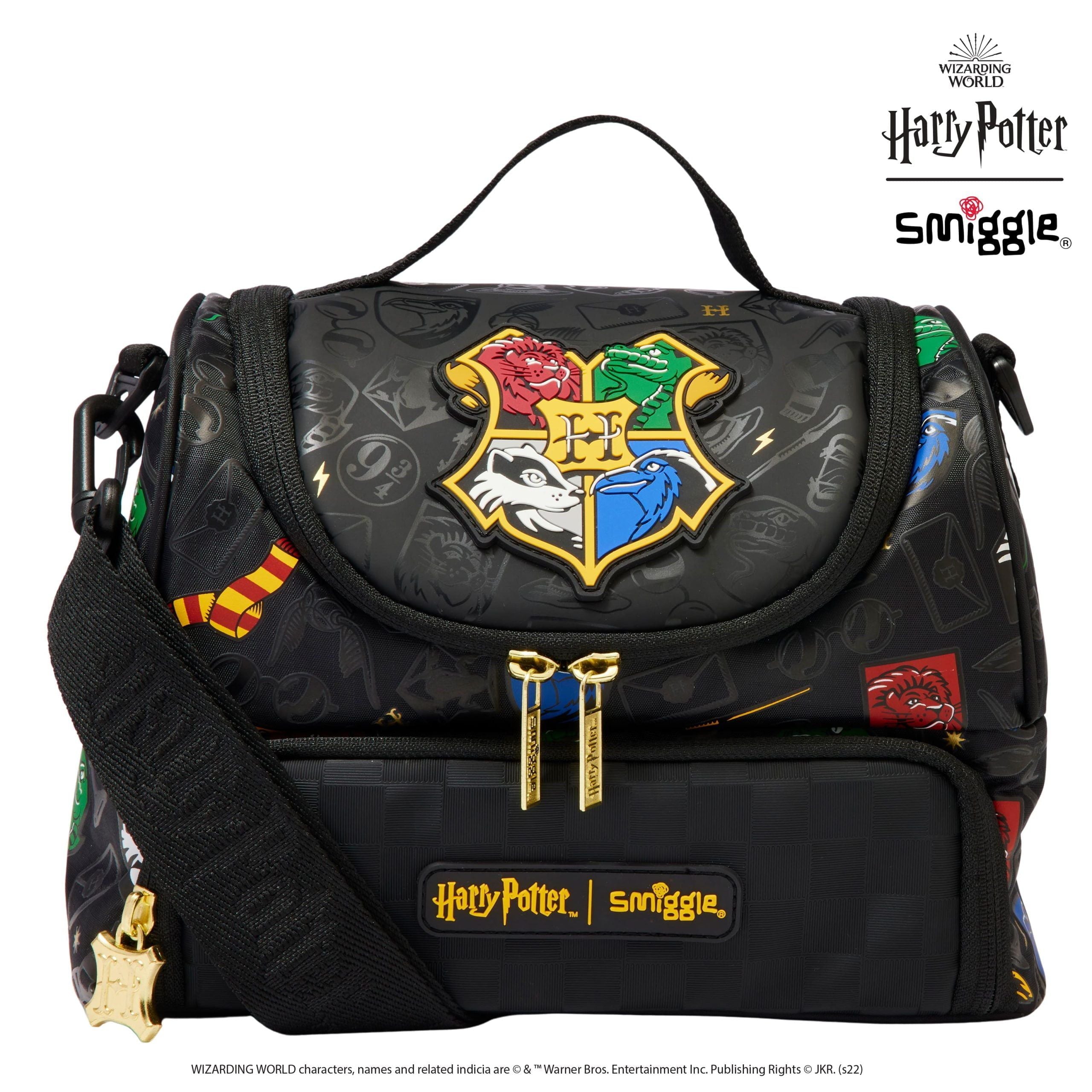 Smiggle - Harry Potter Çift Katlı Askılı Beslenme Çantası-Dinossi