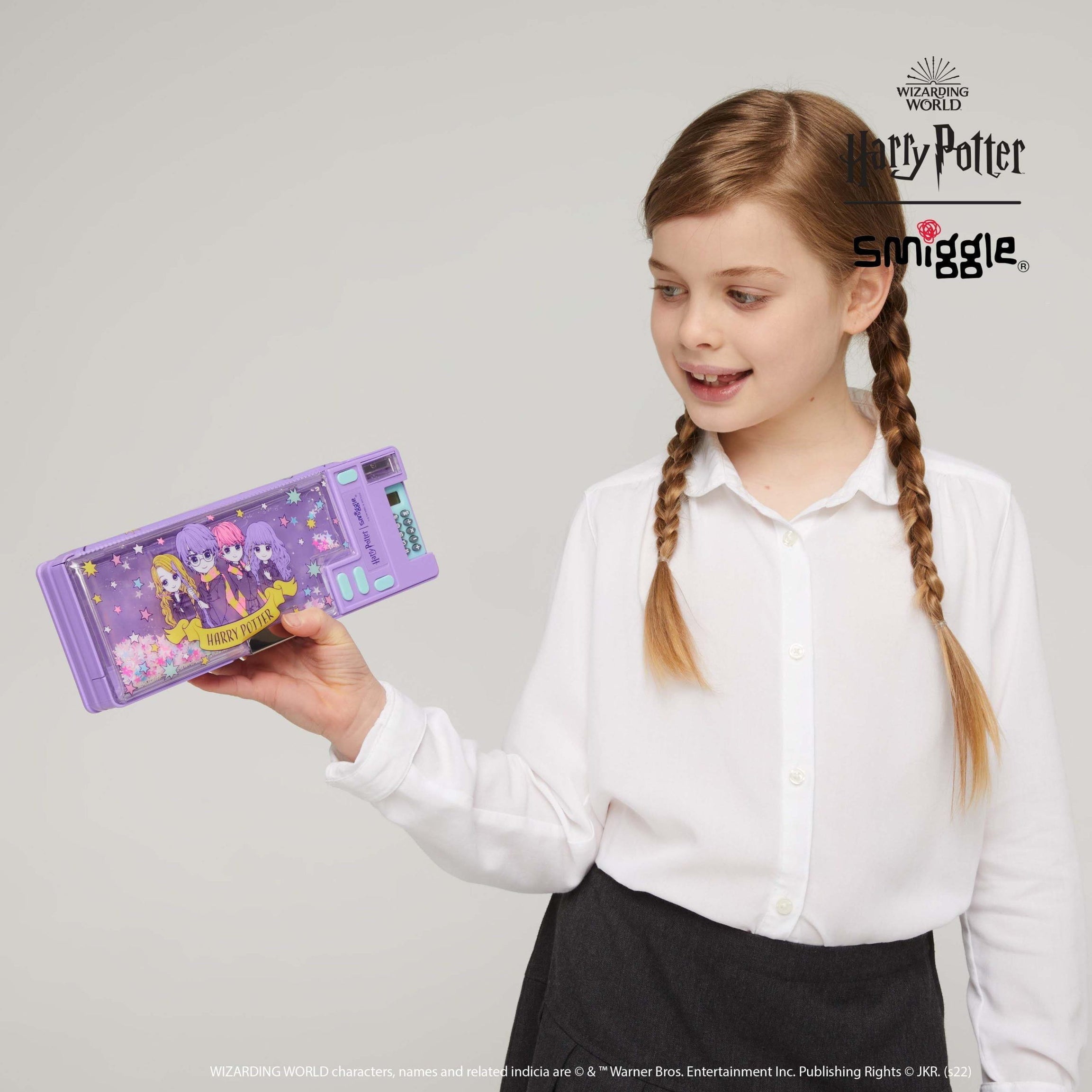 Smiggle - Harry Potter Hesap Makineli Otomatik Kalem Kutusu-Dinossi