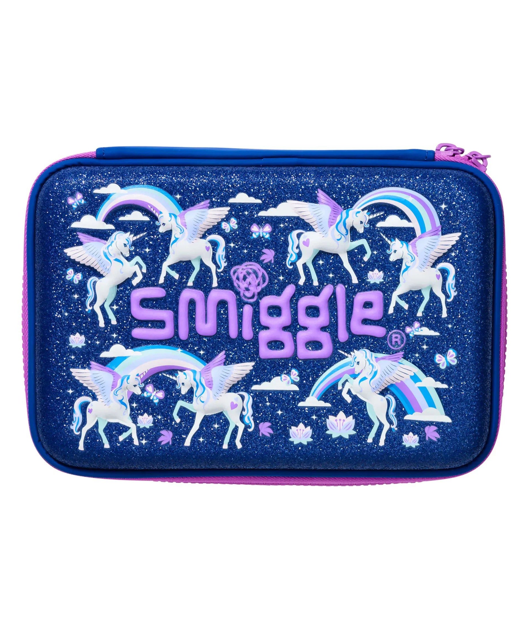 Smiggle - Away Hardtop Unicorn İki Katlı Kalem Kutusu-Dinossi