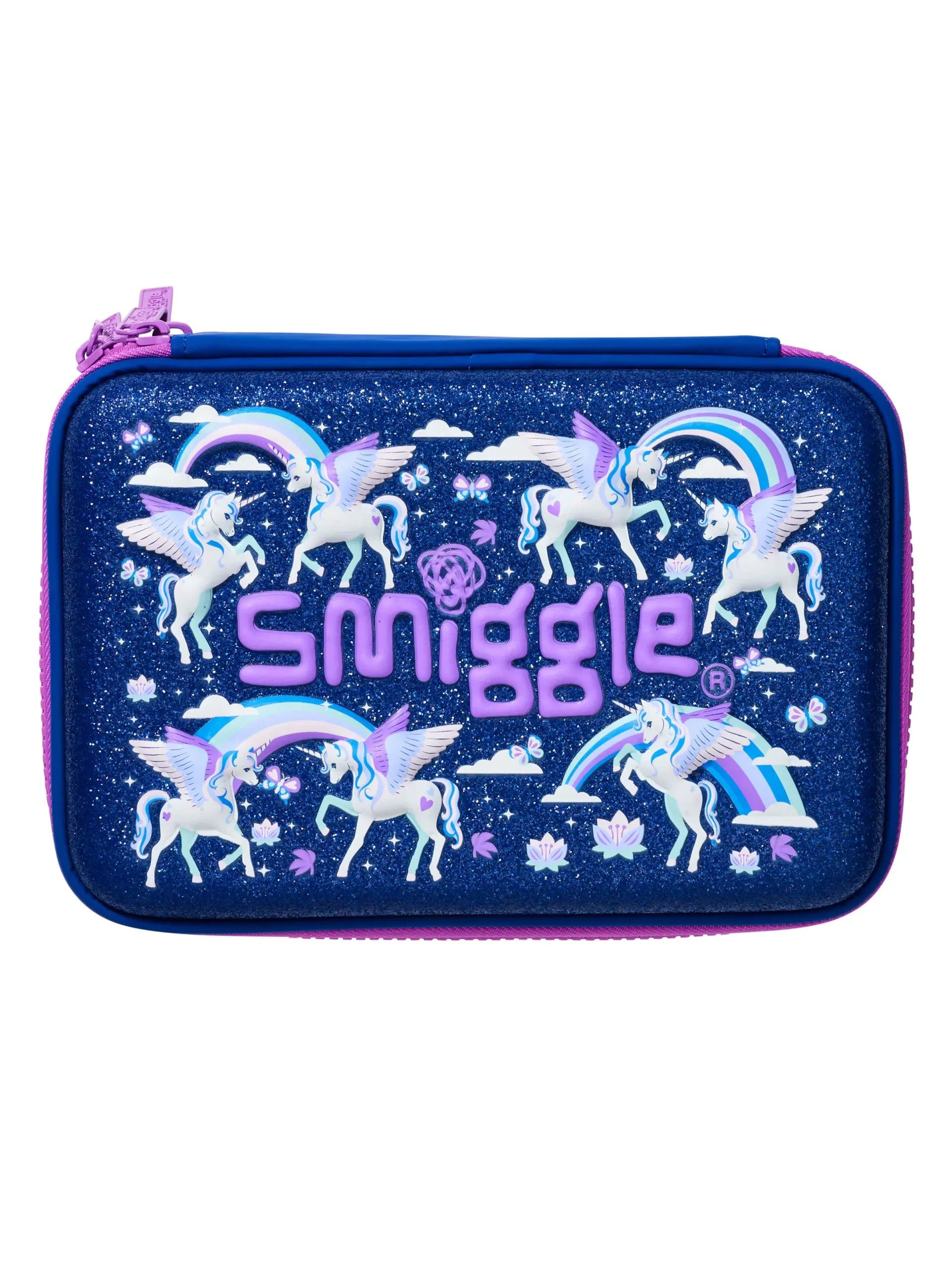 Smiggle - Away Hardtop Unicorn İki Katlı Kalem Kutusu-Dinossi