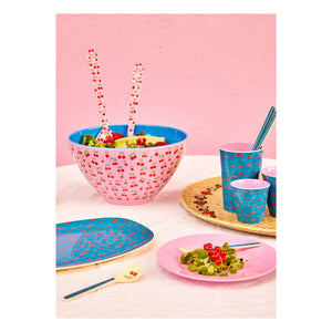 Rice - Kiraz melamin salata servis takımı | Pembe