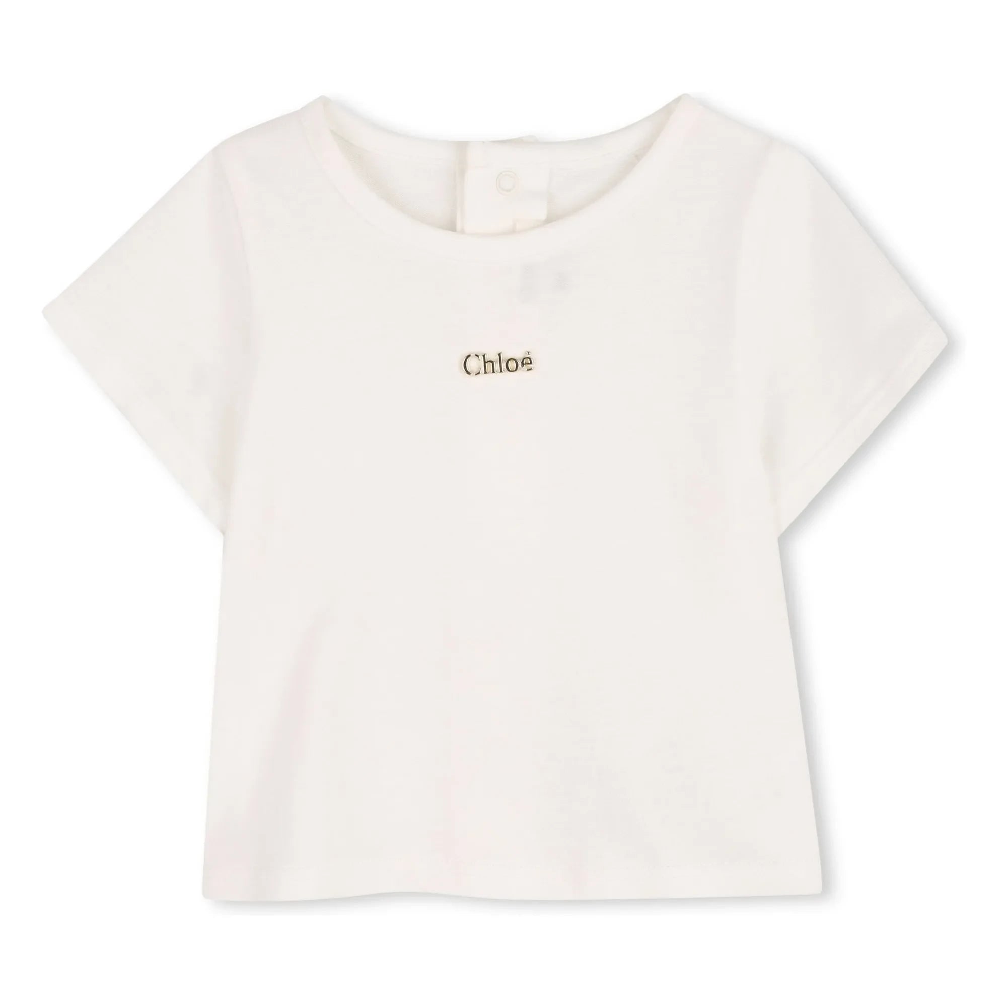 Chloé - Strampler- und T-Shirt-Set aus Bio-Baumwolle | Pfirsich