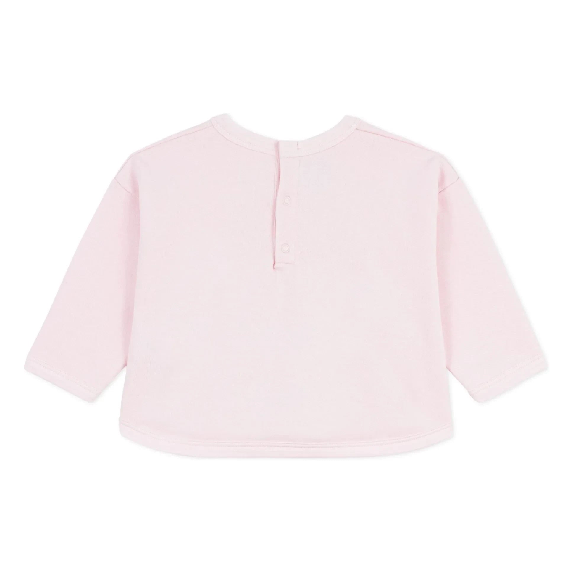 Petit Bateau - Sweat Heart Organik Pamuk | Açık Pembe