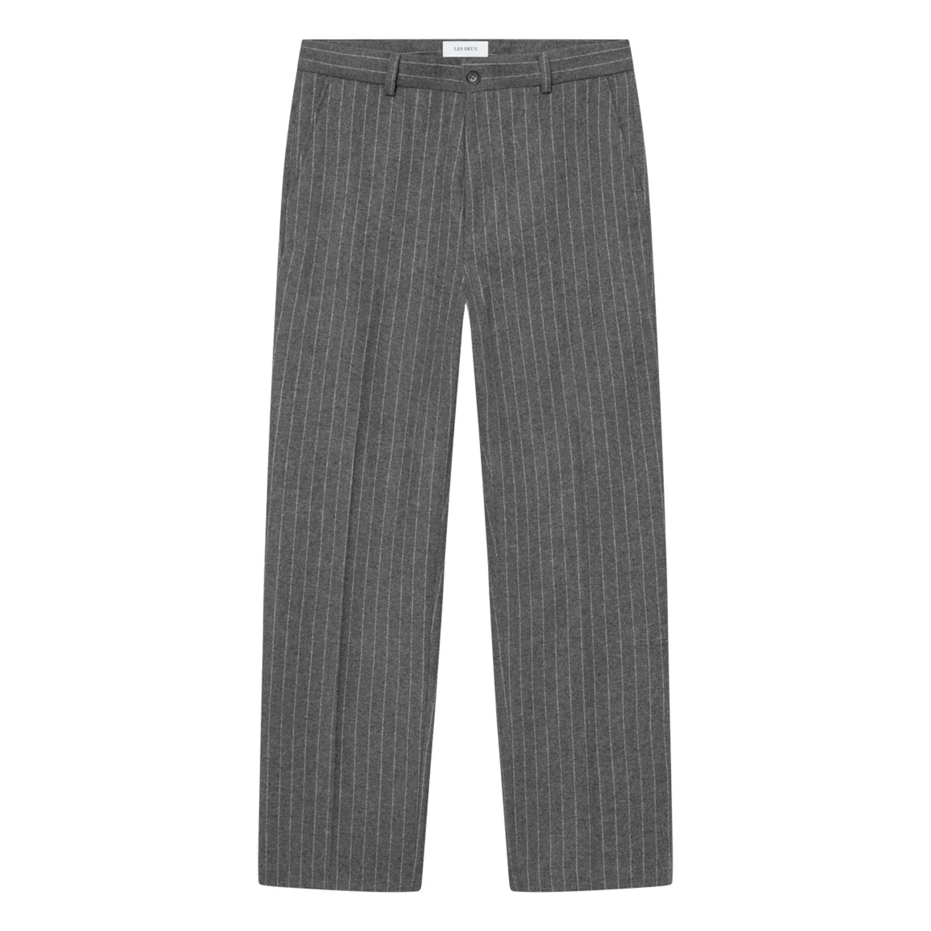 Les Deux - Como Pinstripe Straight Leg Pants | Gray