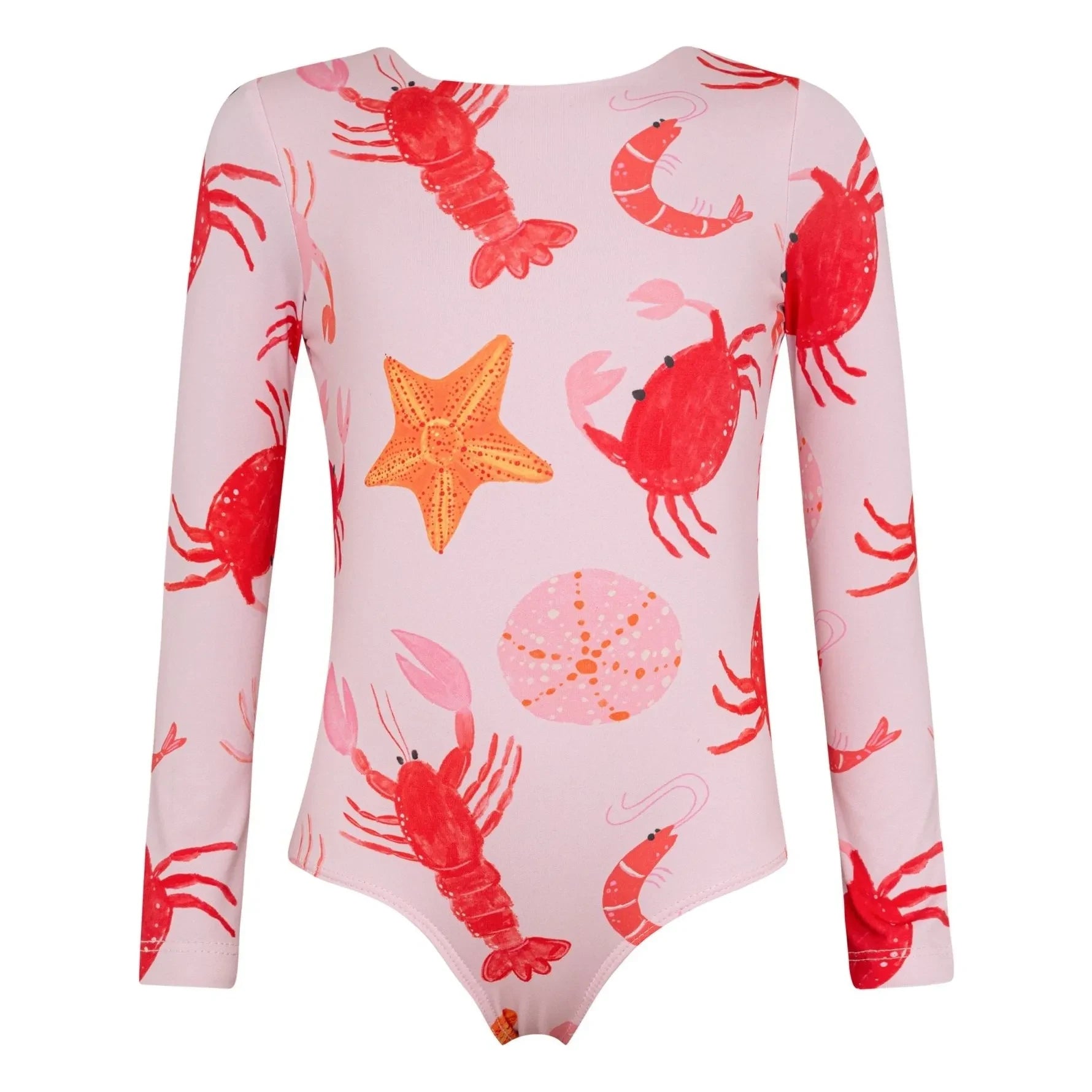 Pepita & Me - Sun Crustaceans Uzun Kollu Mayo | Soluk Pembe