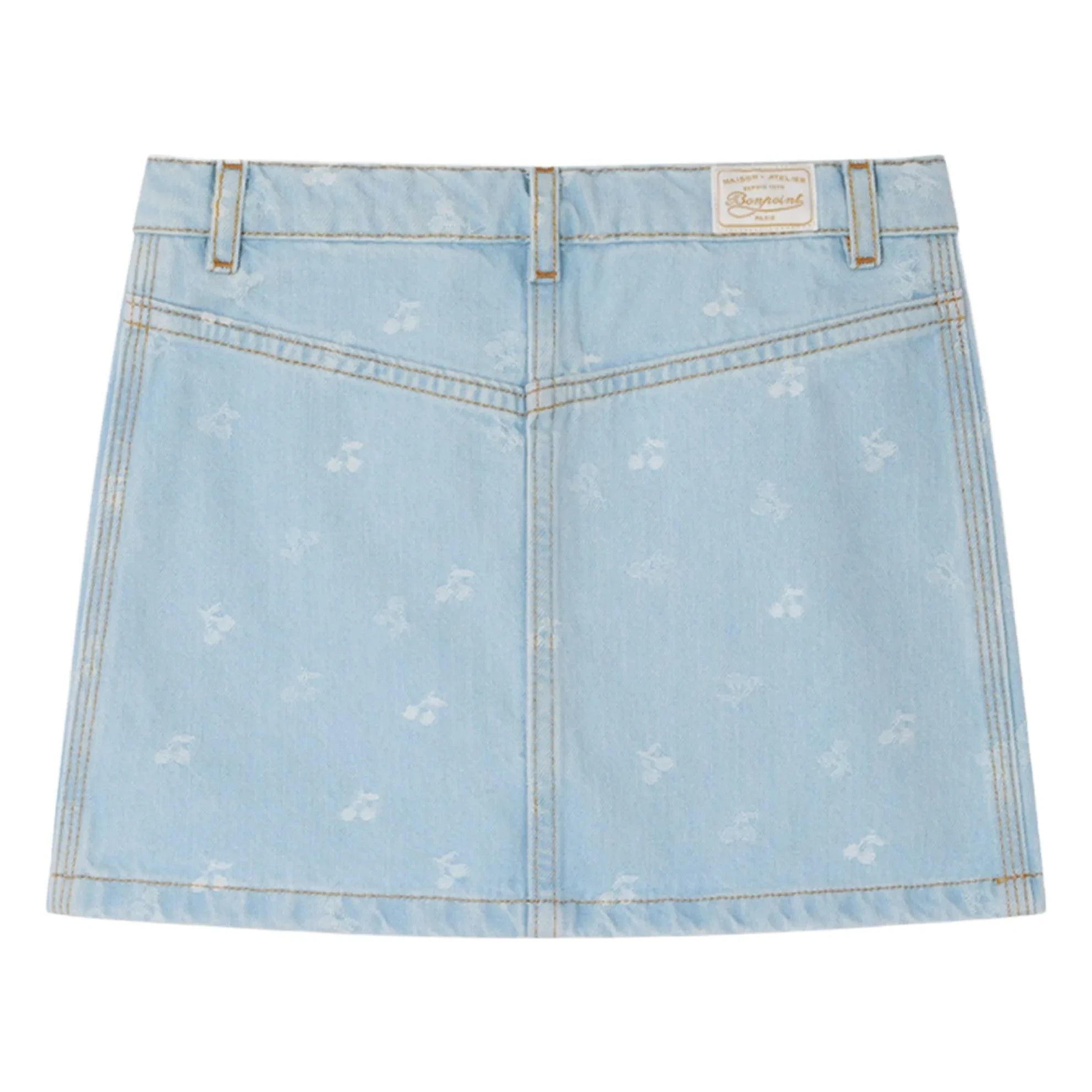 Bonpoint - Tison Cerises Denim Etek | Açık Mavi