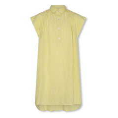 AO76 - Striped Beaded Shirt Dress | Yellow