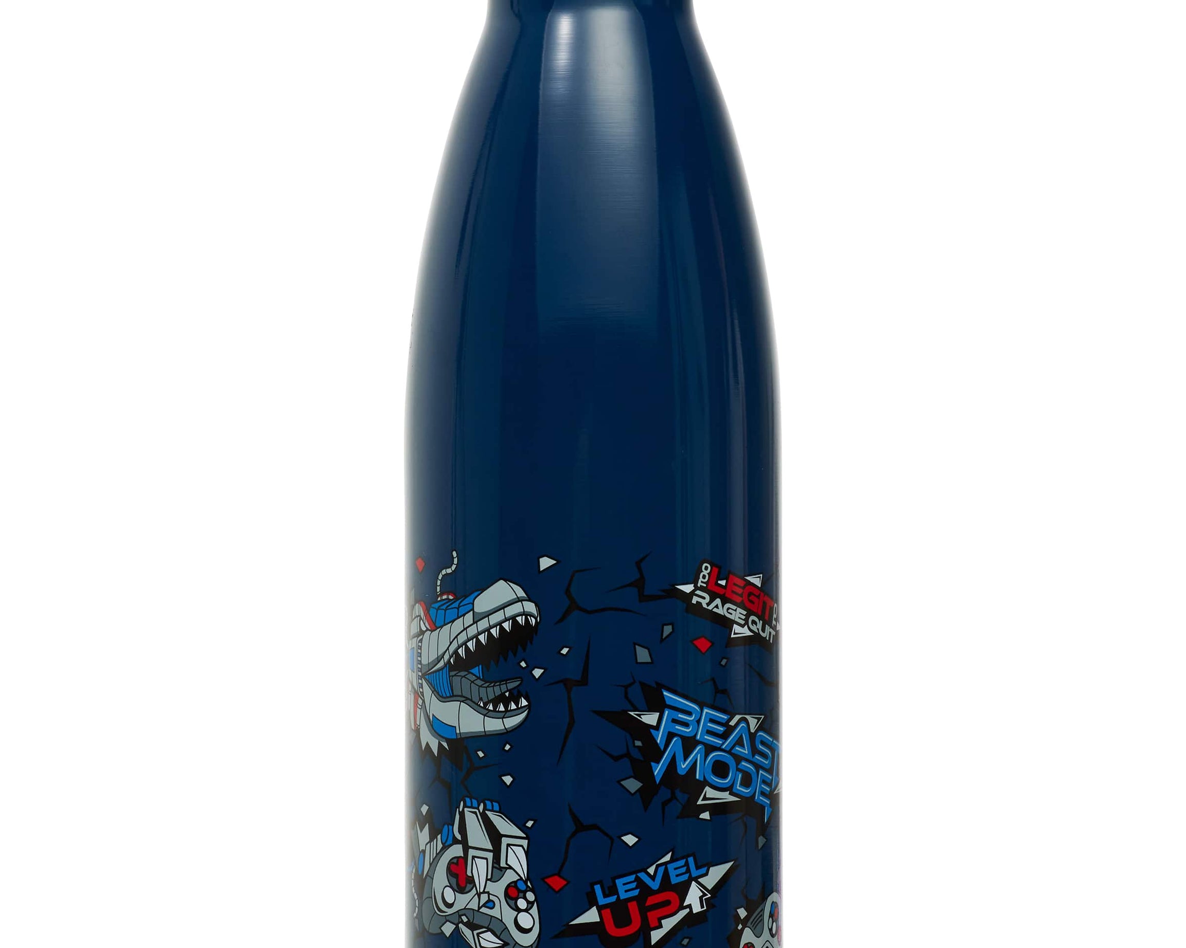 Smiggle - Fly High Kapaklı Çelik 500ML Matara-Dinossi