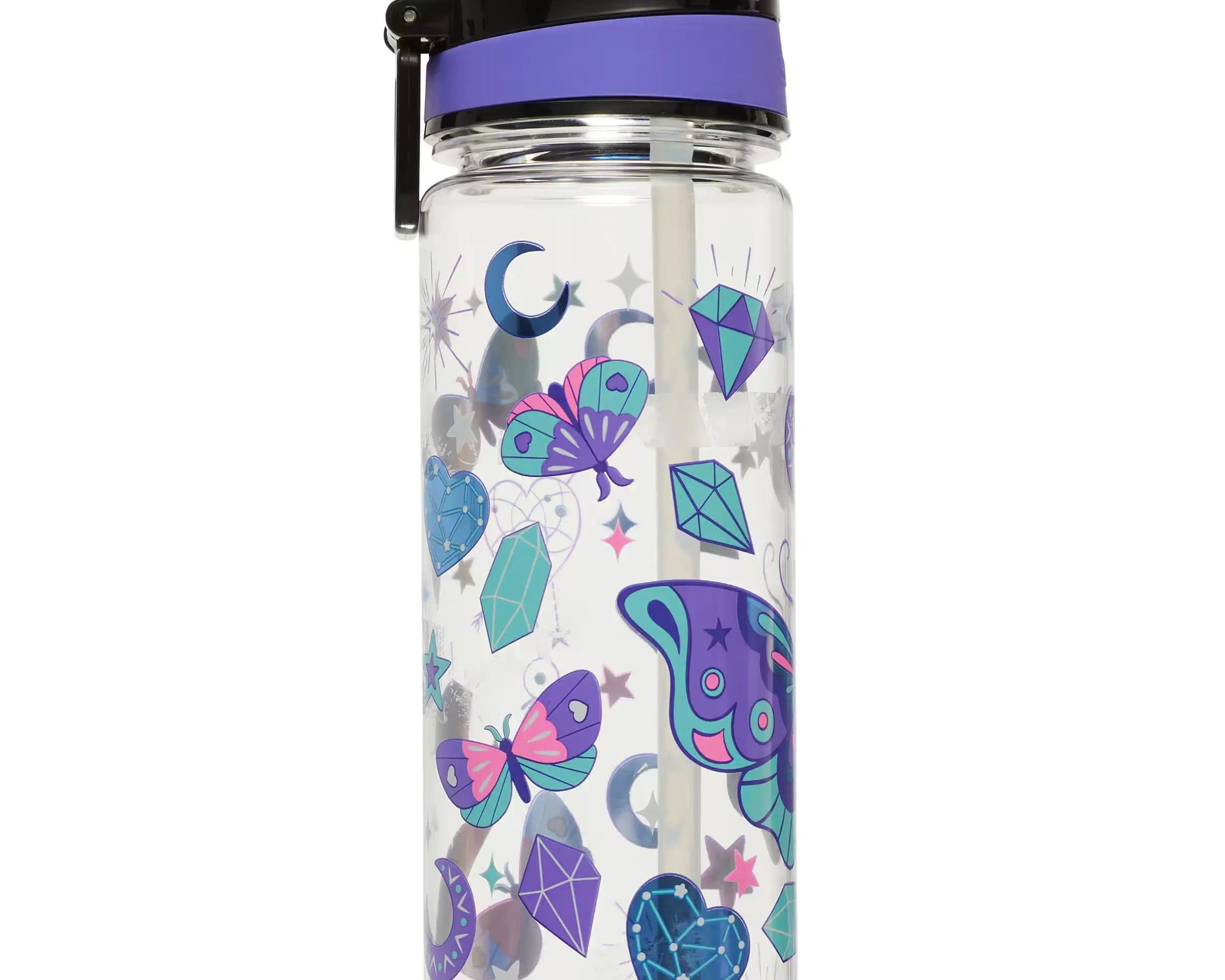 Smiggle - Fly High BPAsız 650ML Pipetli Suluk-Dinossi