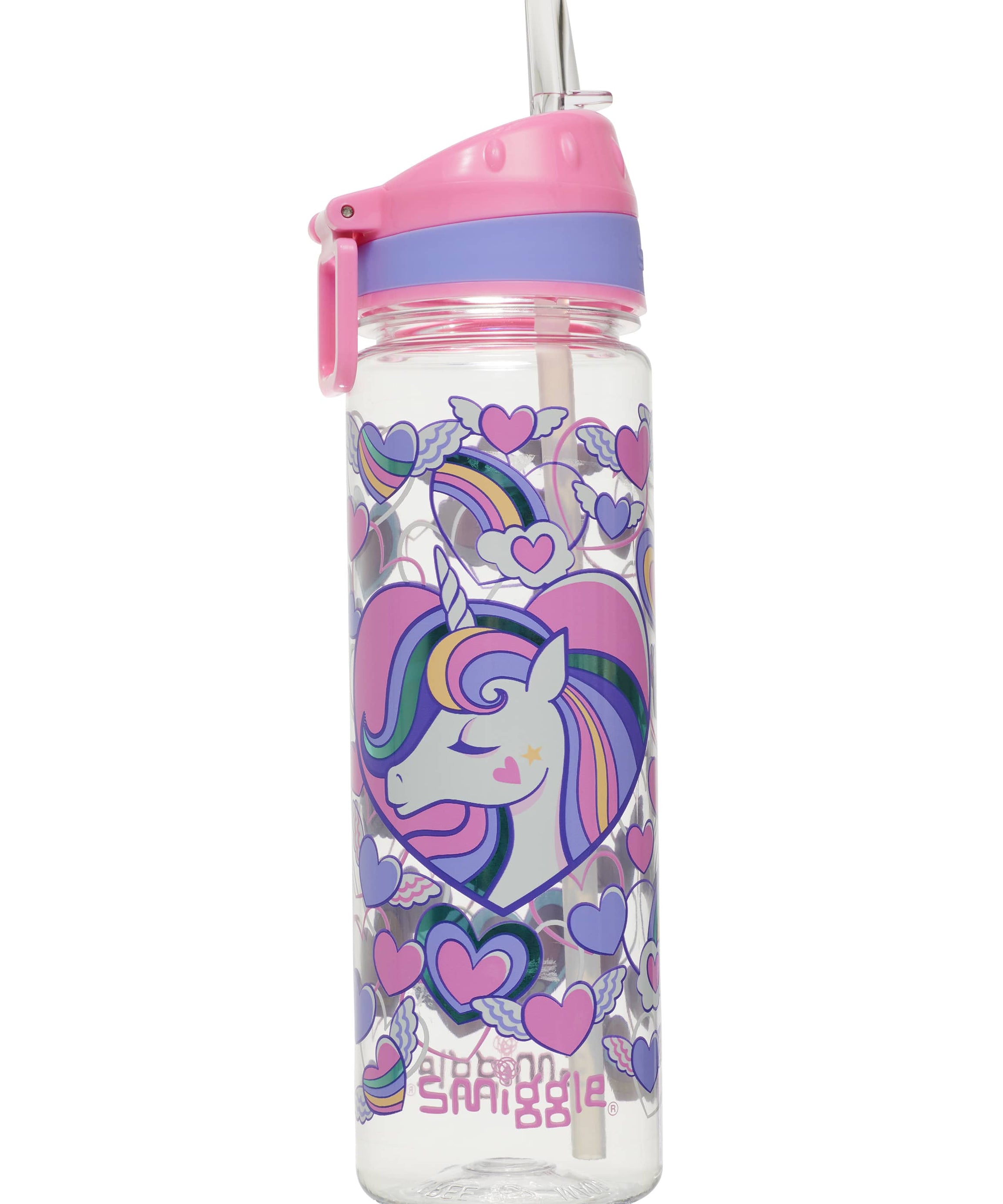 Smiggle - Fly High BPAsız 650ML Pipetli Suluk-Dinossi