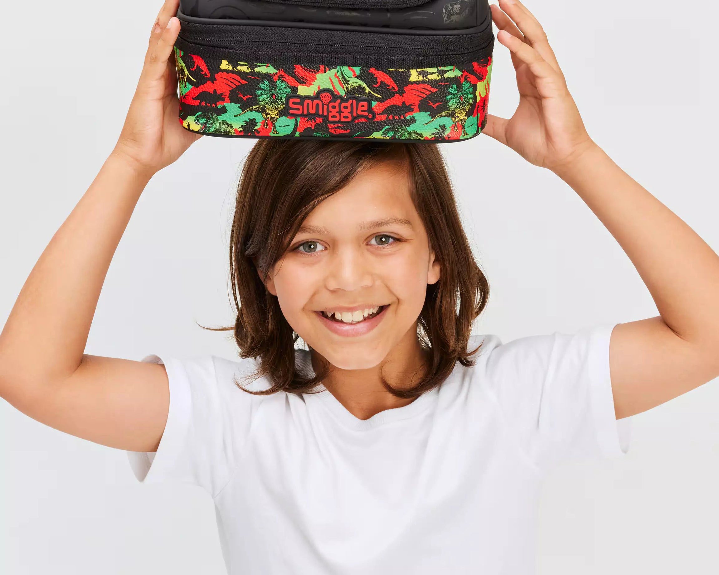Smiggle - Jurassic Park Çift Katlı Beslenme Çantası-Dinossi