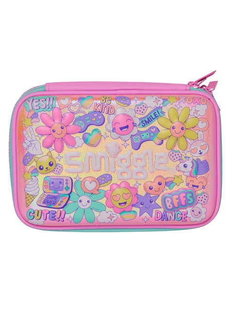 Smiggle - Epic Çift Gözlü Hardtop 3B Kalem Kutusu-Dinossi