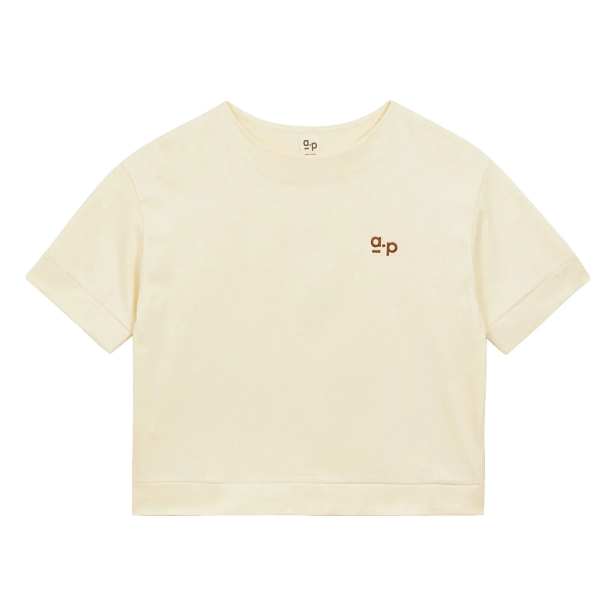 a.p - Jersey Bio-Baumwoll-T-Shirt | Ecru