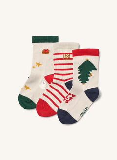 Liewood - Silas Noel 3er-Pack Socken | Rot
