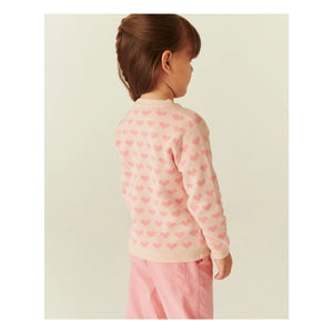 Copenhagen Colors - Organic Cotton Heart Cardigan | Pink