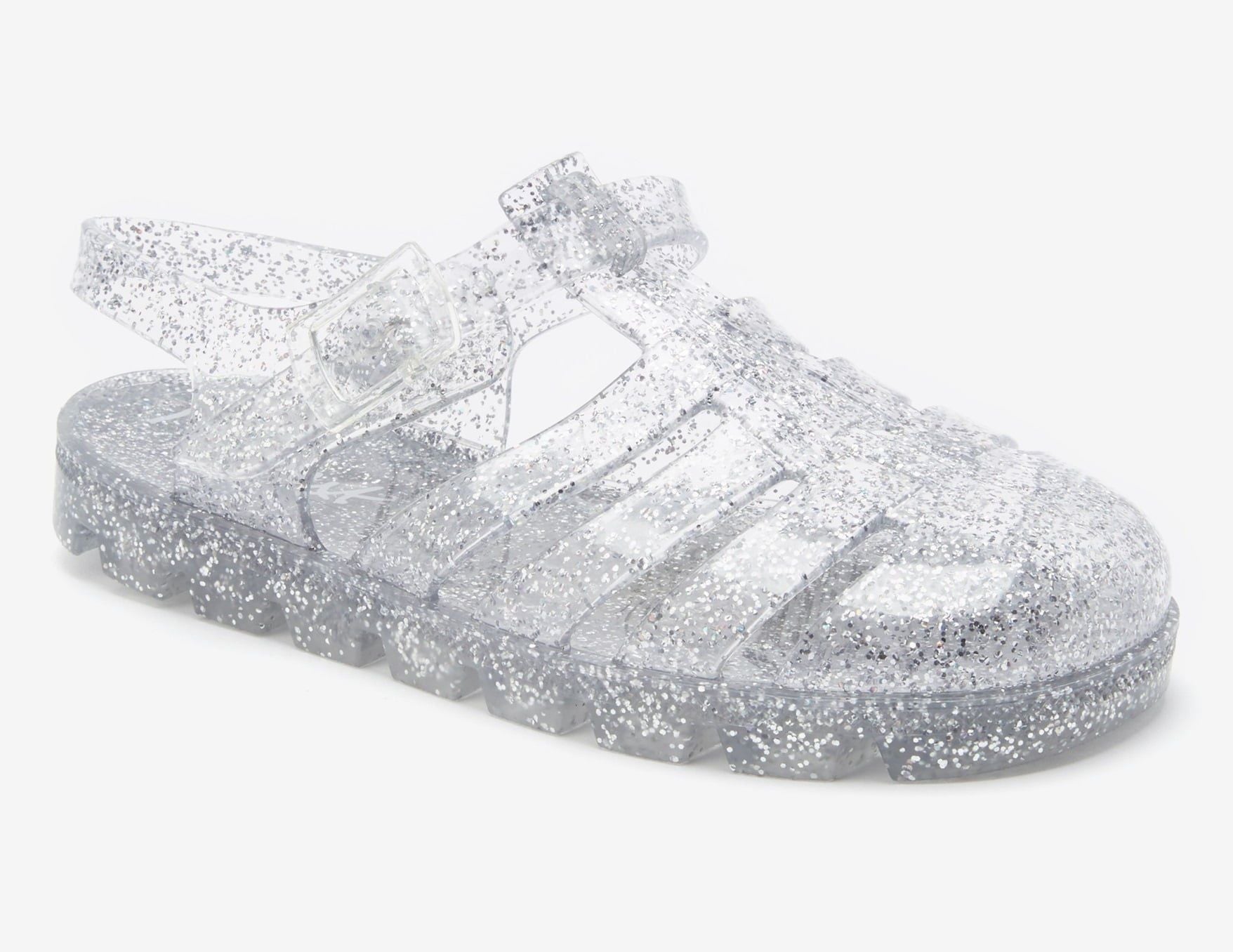 Next - Çocuk Jöle Simli Gümüş Sandalet - 25.5-Dinossi